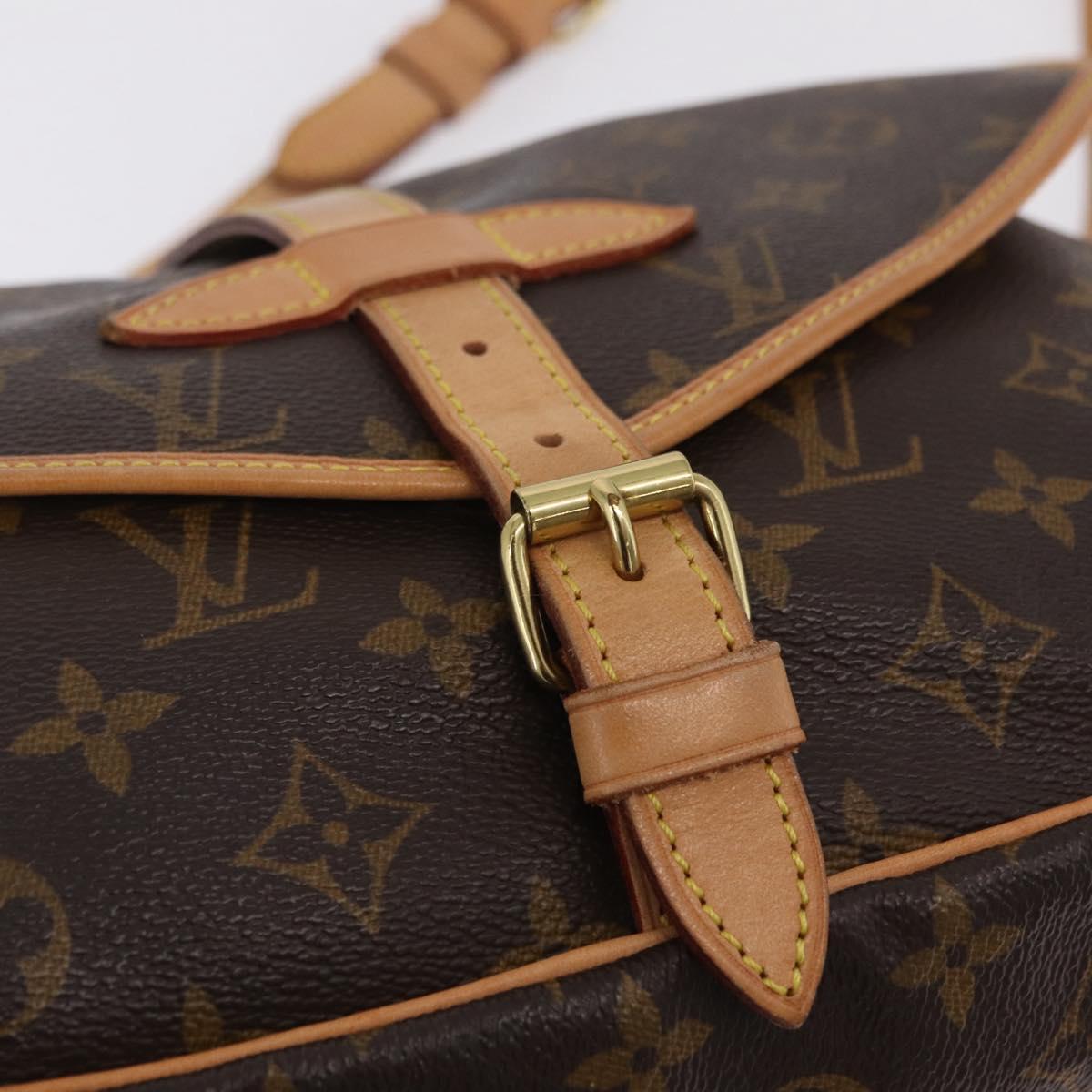 LOUIS VUITTON Monogram Saumur 30 Shoulder Bag M42256 LV Auth 209083V