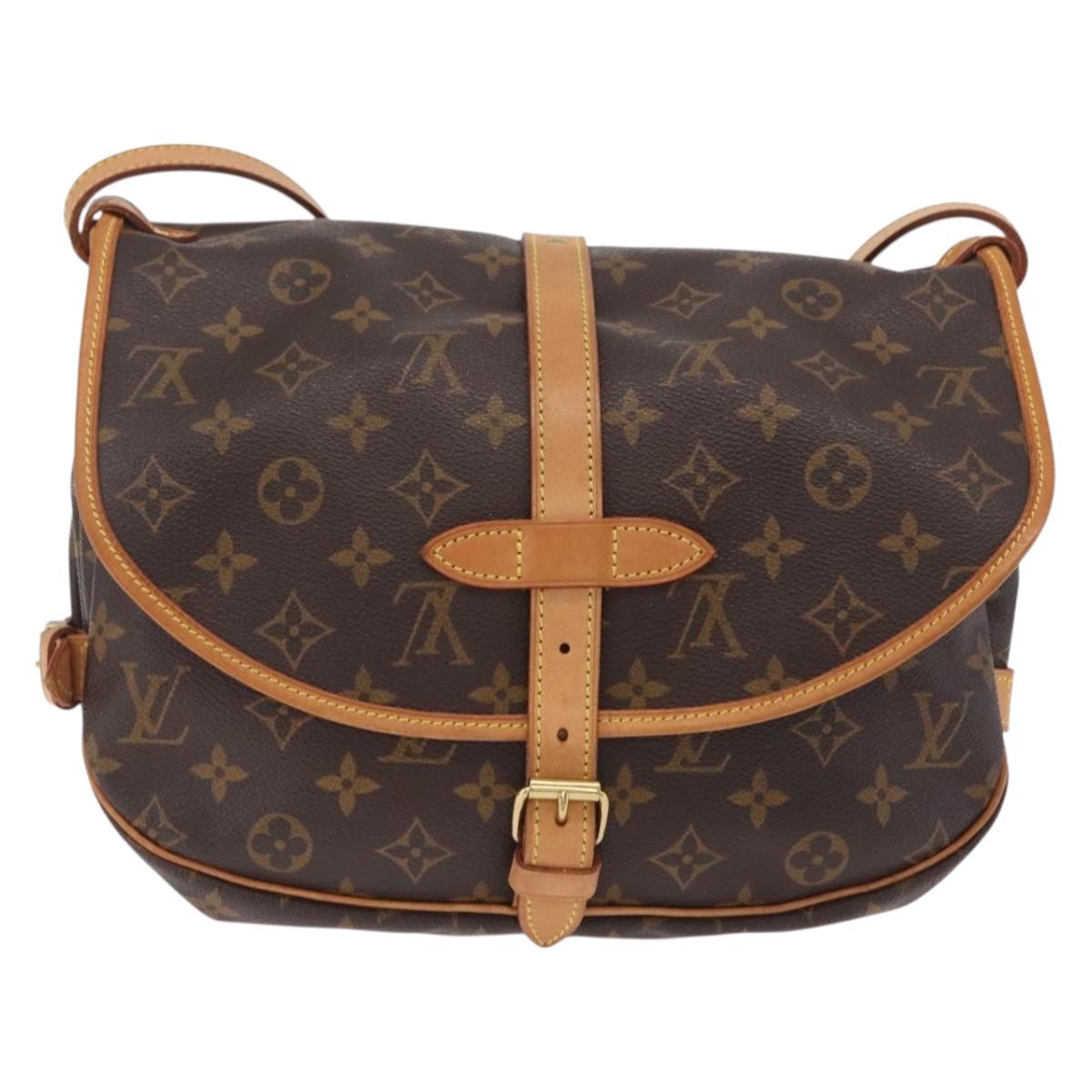 LOUIS VUITTON Monogram Saumur 30 Shoulder Bag M42256 LV Auth 209083V