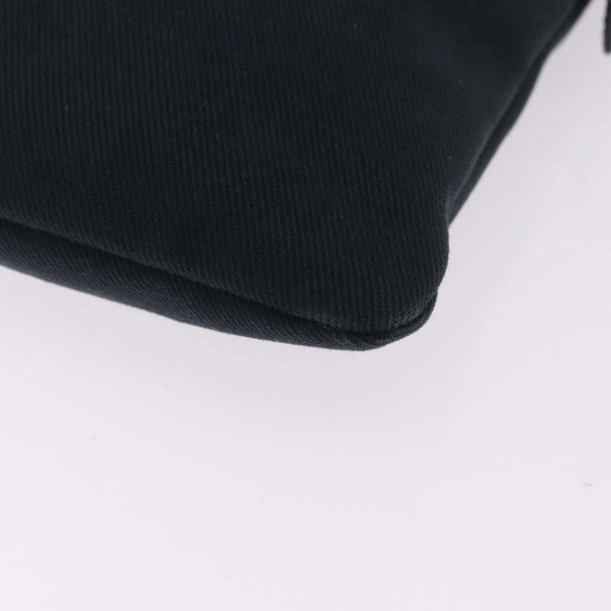 Saint Laurent Shoulder Bag Canvas Black Silver Auth 209089