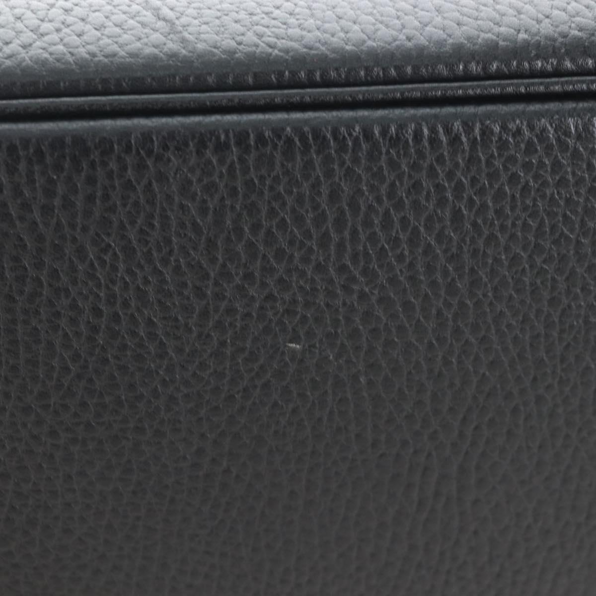 HERMES Birkin 40 Hand Bag Taurillon Clemence Black Gold Tone Auth 209093SM