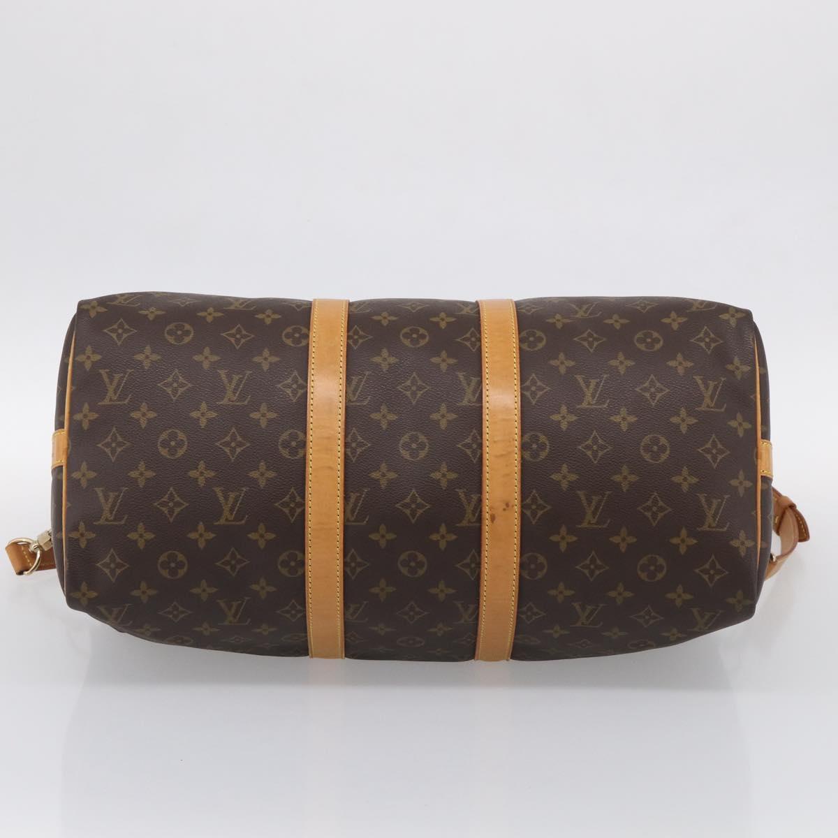 LOUIS VUITTON Monogram Keepall Bandouliere 45 Boston Bag M41418 LV Auth 209095V