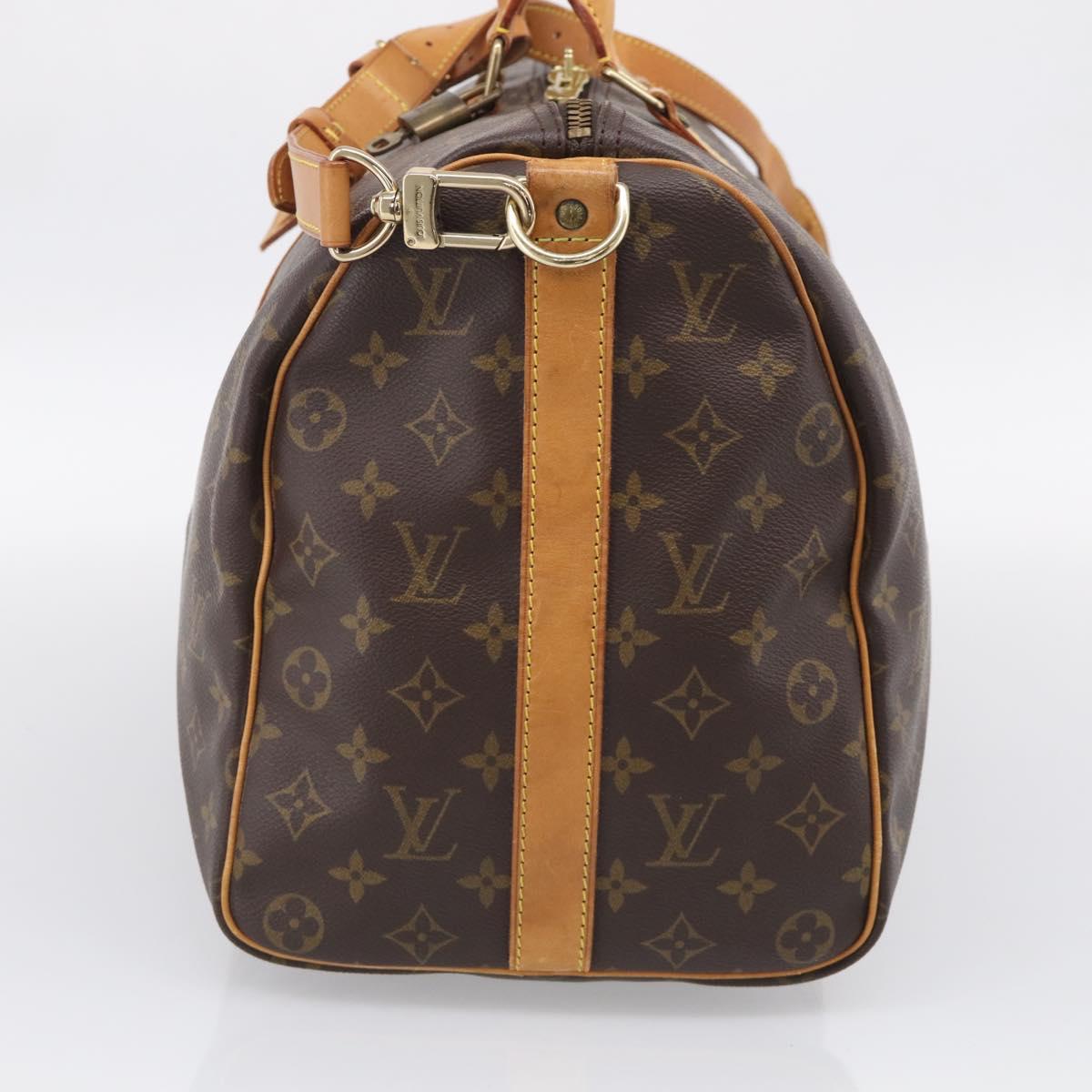 LOUIS VUITTON Monogram Keepall Bandouliere 45 Boston Bag M41418 LV Auth 209095V