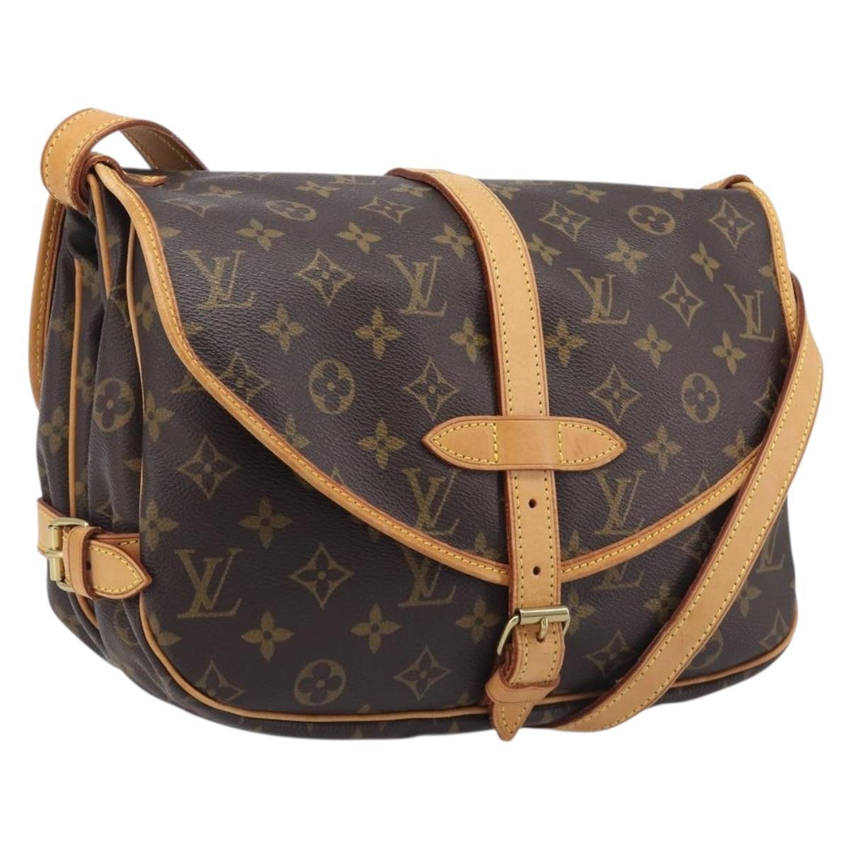 LOUIS VUITTON Monogram Saumur 30 Shoulder Bag M42256 LV Auth 209097V