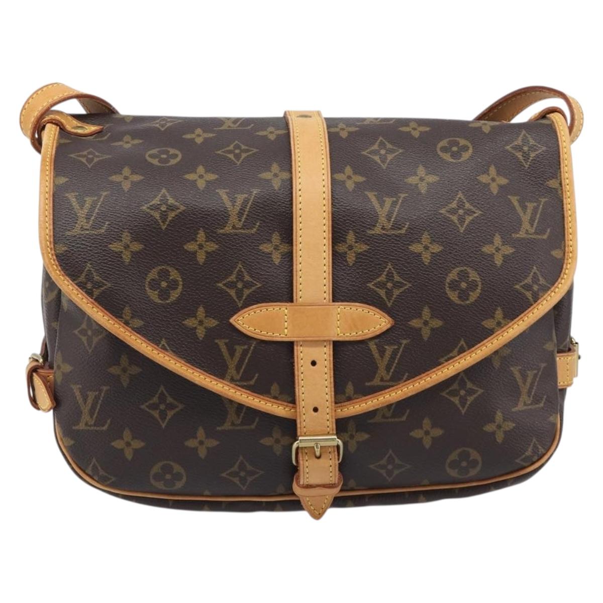LOUIS VUITTON Monogram Saumur 30 Shoulder Bag M42256 LV Auth 209097V