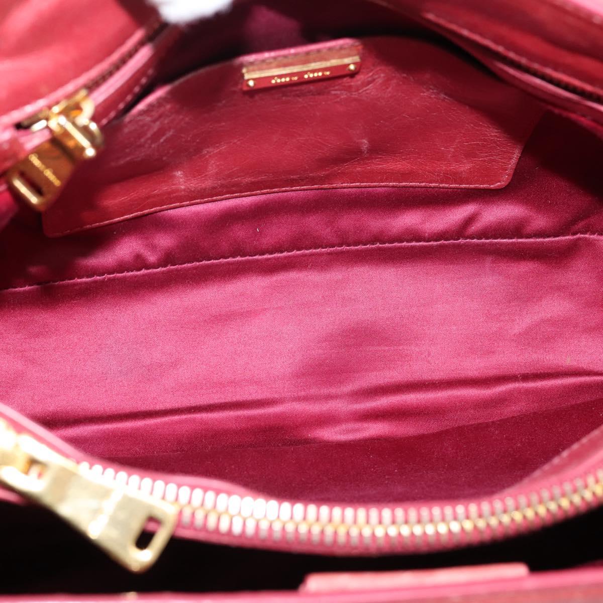 Miu Miu Hand Bag Leather 2way Pink Gold Tone Auth 209105V