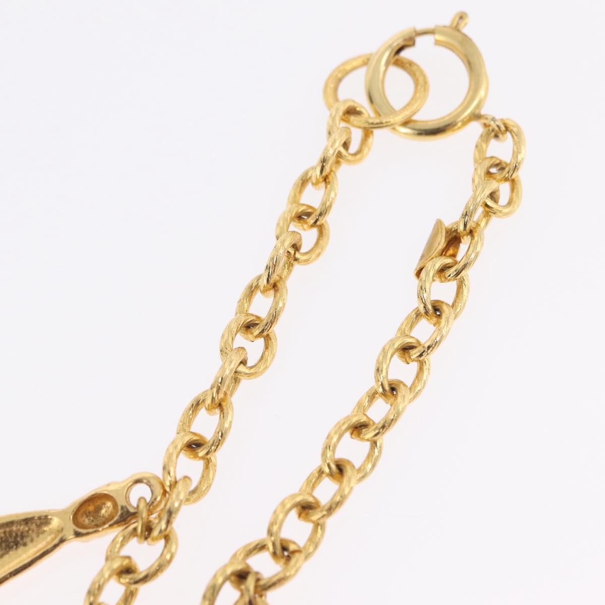 CHANEL Necklace Metal Gold CC Auth 209116V