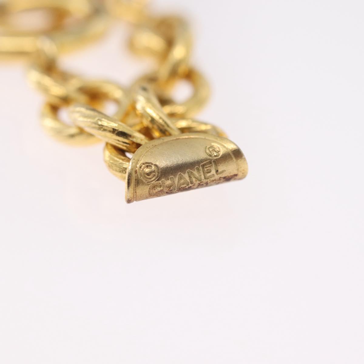 CHANEL Necklace Metal Gold CC Auth 209116V