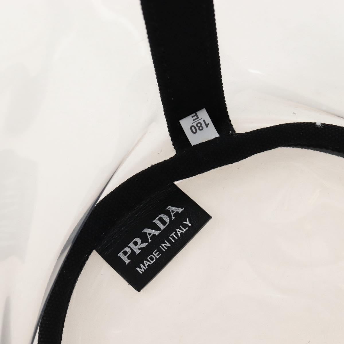 PRADA Hand Bag Vinyl 2way Black Silver Auth 209132A