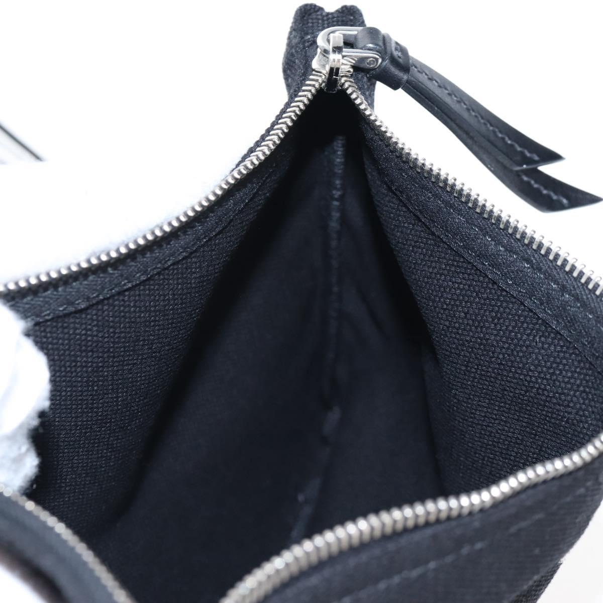 PRADA Hand Bag Vinyl 2way Black Silver Auth 209132A