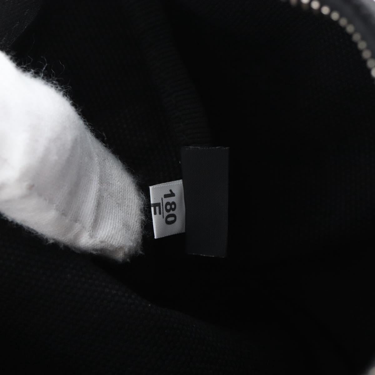 PRADA Hand Bag Vinyl 2way Black Silver Auth 209132A