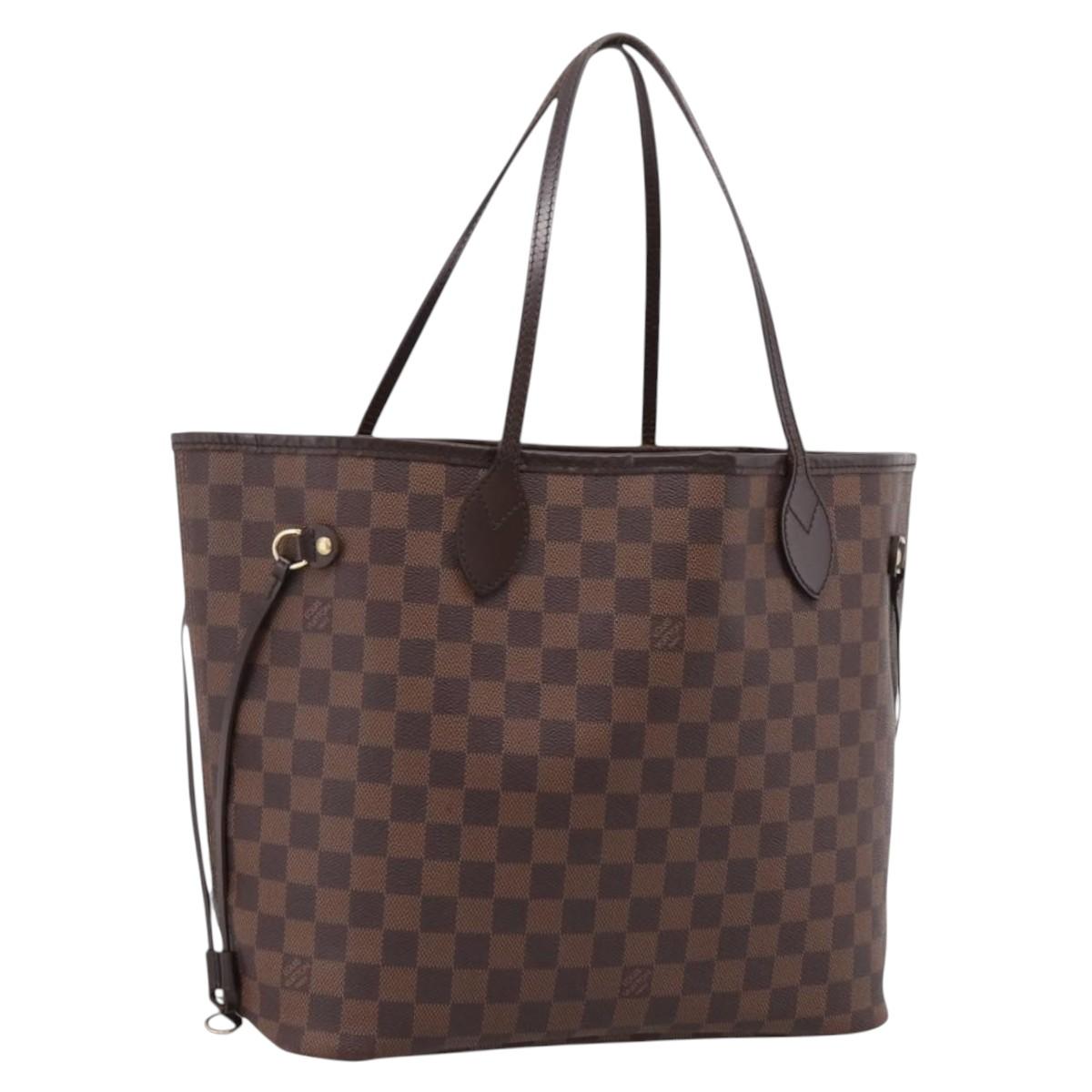 LOUIS VUITTON Damier Ebene Neverfull MM Tote Bag N51105 LV Auth 209146