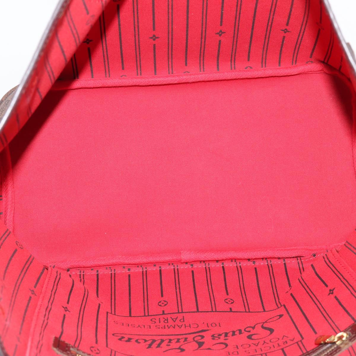 LOUIS VUITTON Damier Ebene Neverfull MM Tote Bag N51105 LV Auth 209146