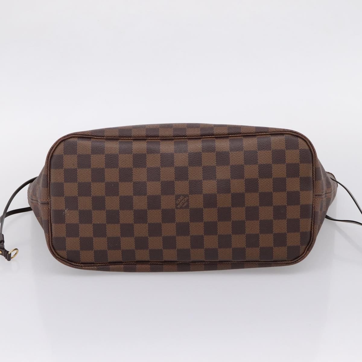 LOUIS VUITTON Damier Ebene Neverfull MM Tote Bag N51105 LV Auth 209146