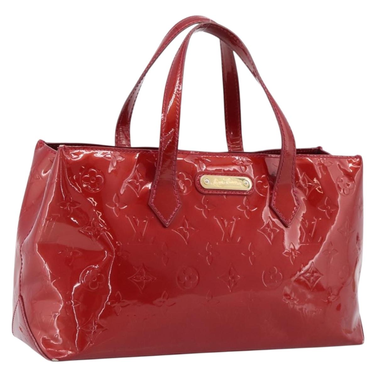 LOUIS VUITTON Monogram Vernis Wilshire PM Pomme D'amour M93642 LV Auth 209152