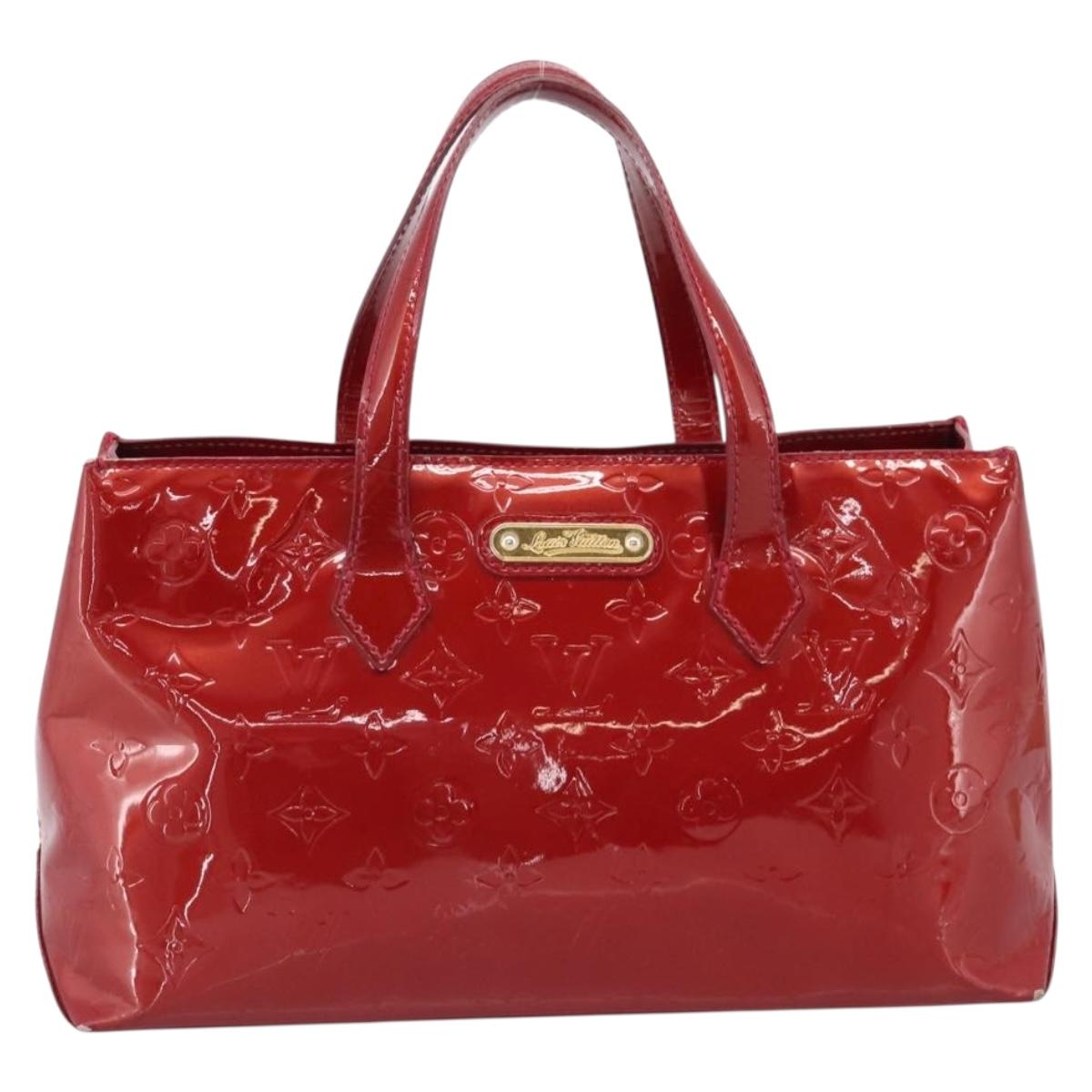 LOUIS VUITTON Monogram Vernis Wilshire PM Pomme D'amour M93642 LV Auth 209152