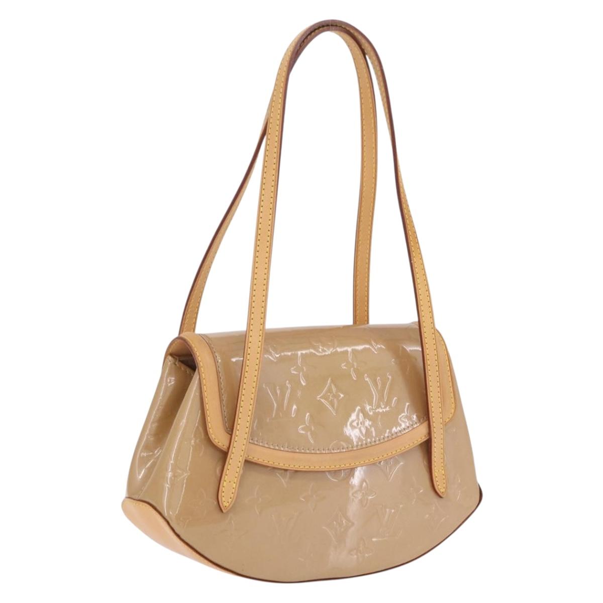 LOUIS VUITTON Vernis Biscayne Bay PM Bag Noisette M91179 LV Auth 209162V