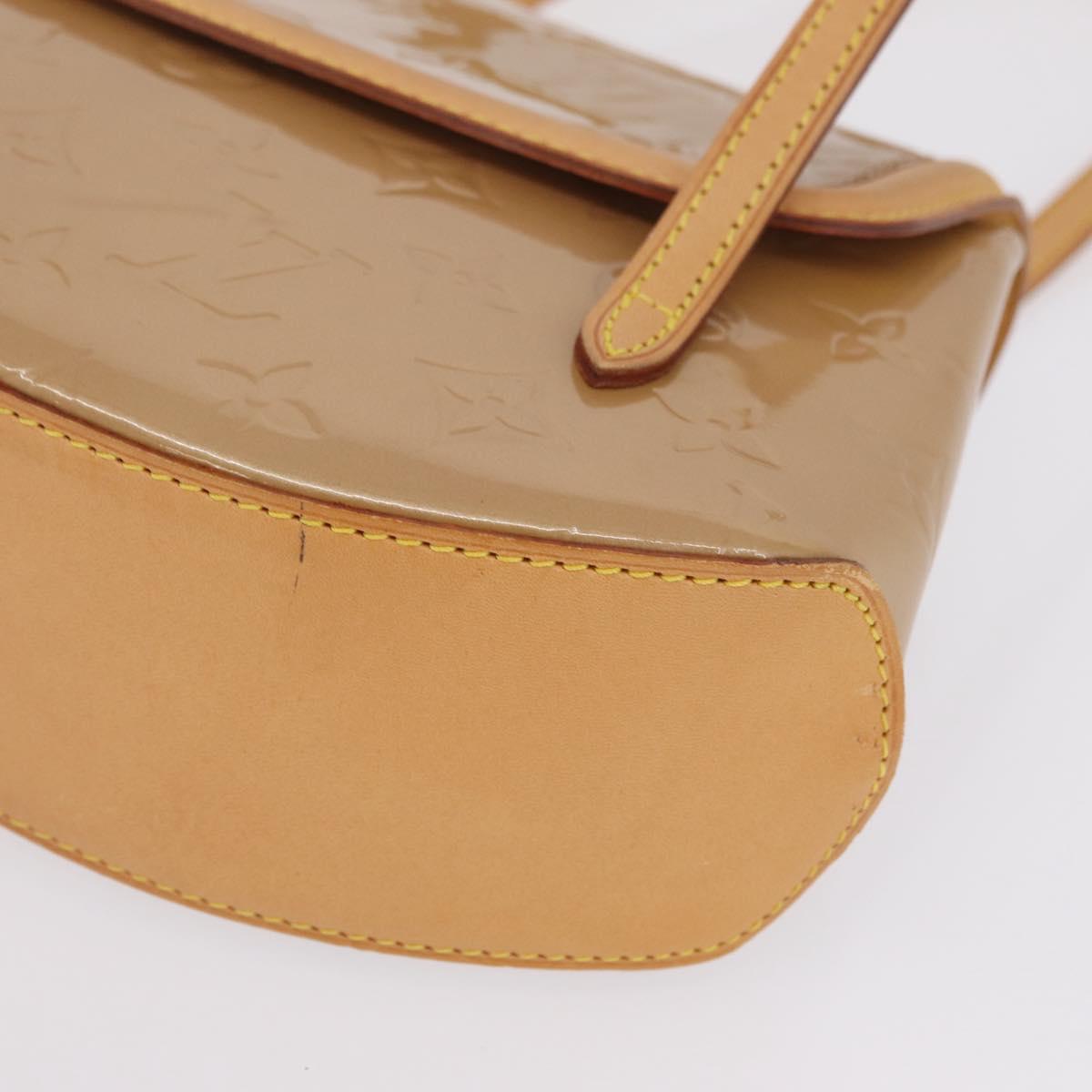 LOUIS VUITTON Vernis Biscayne Bay PM Bag Noisette M91179 LV Auth 209162V