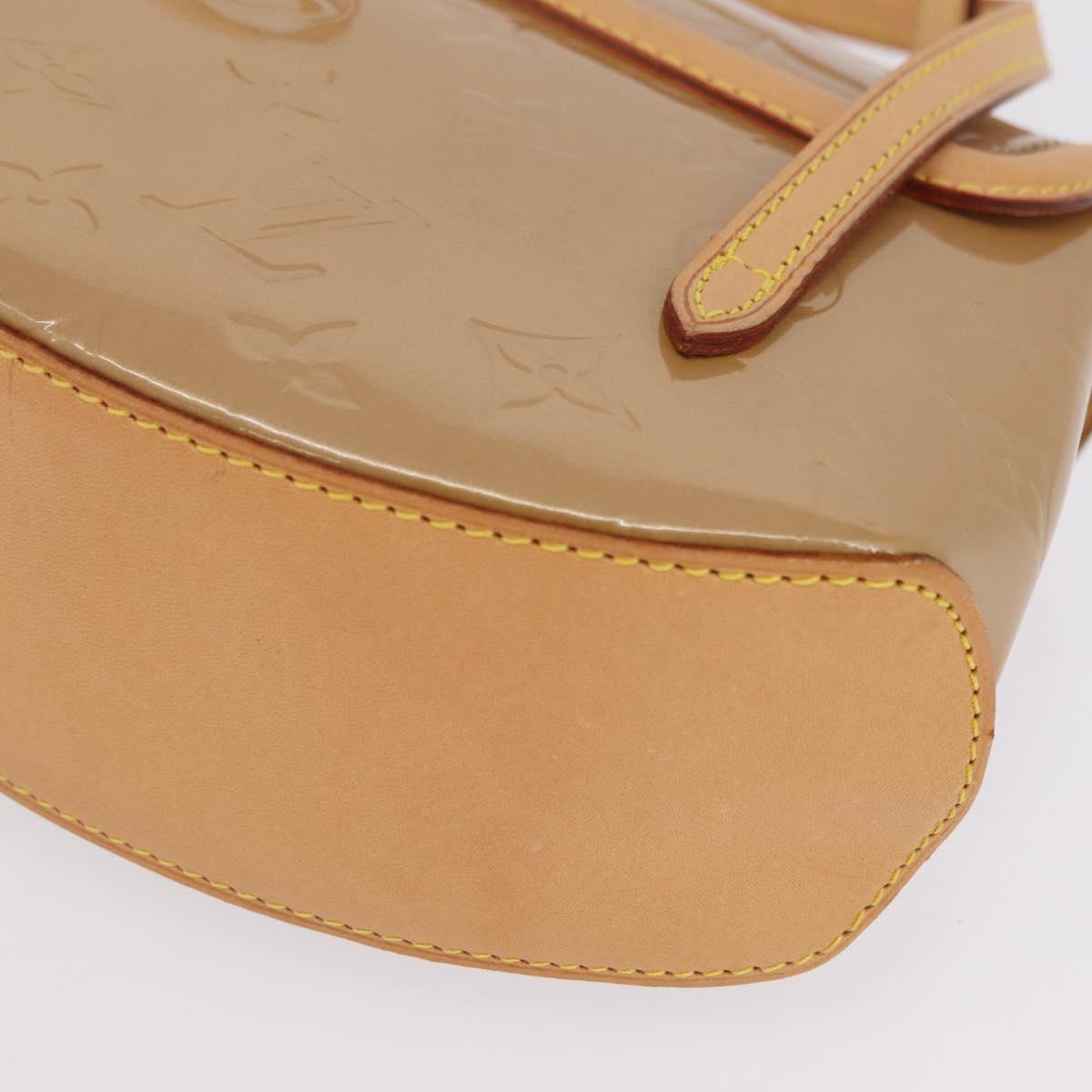 LOUIS VUITTON Vernis Biscayne Bay PM Bag Noisette M91179 LV Auth 209162V