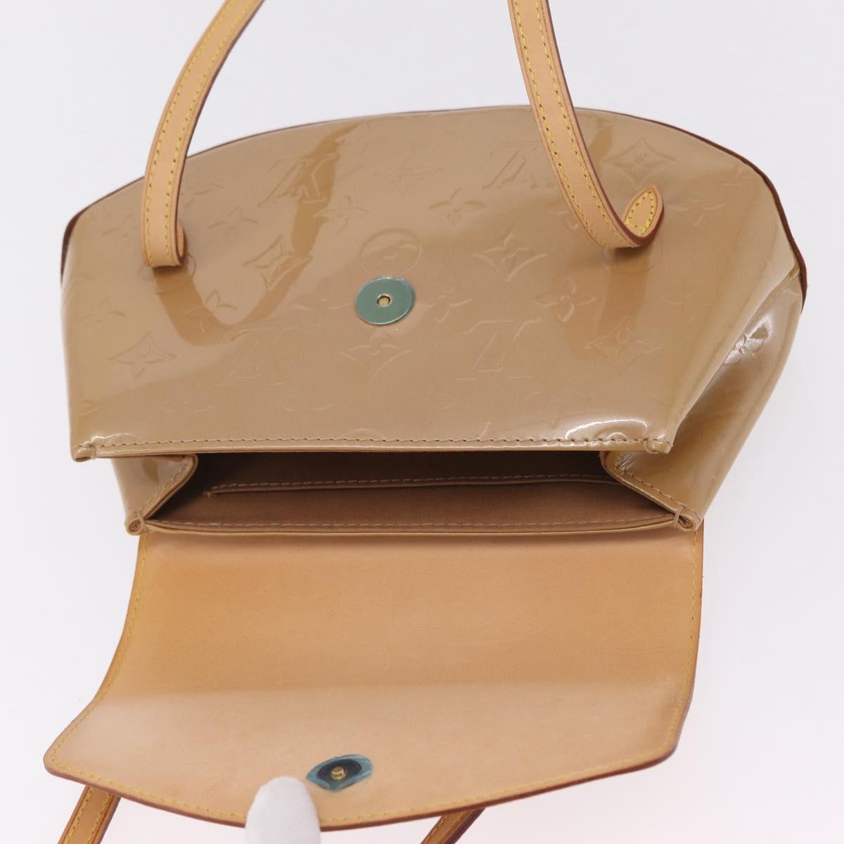 LOUIS VUITTON Vernis Biscayne Bay PM Bag Noisette M91179 LV Auth 209162V