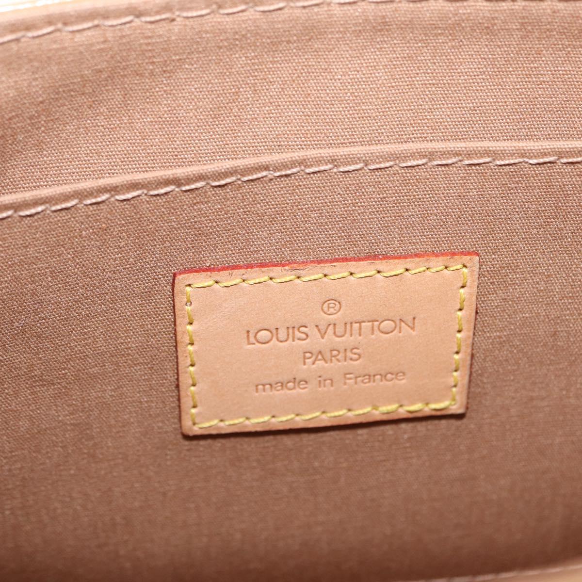 LOUIS VUITTON Vernis Biscayne Bay PM Bag Noisette M91179 LV Auth 209162V