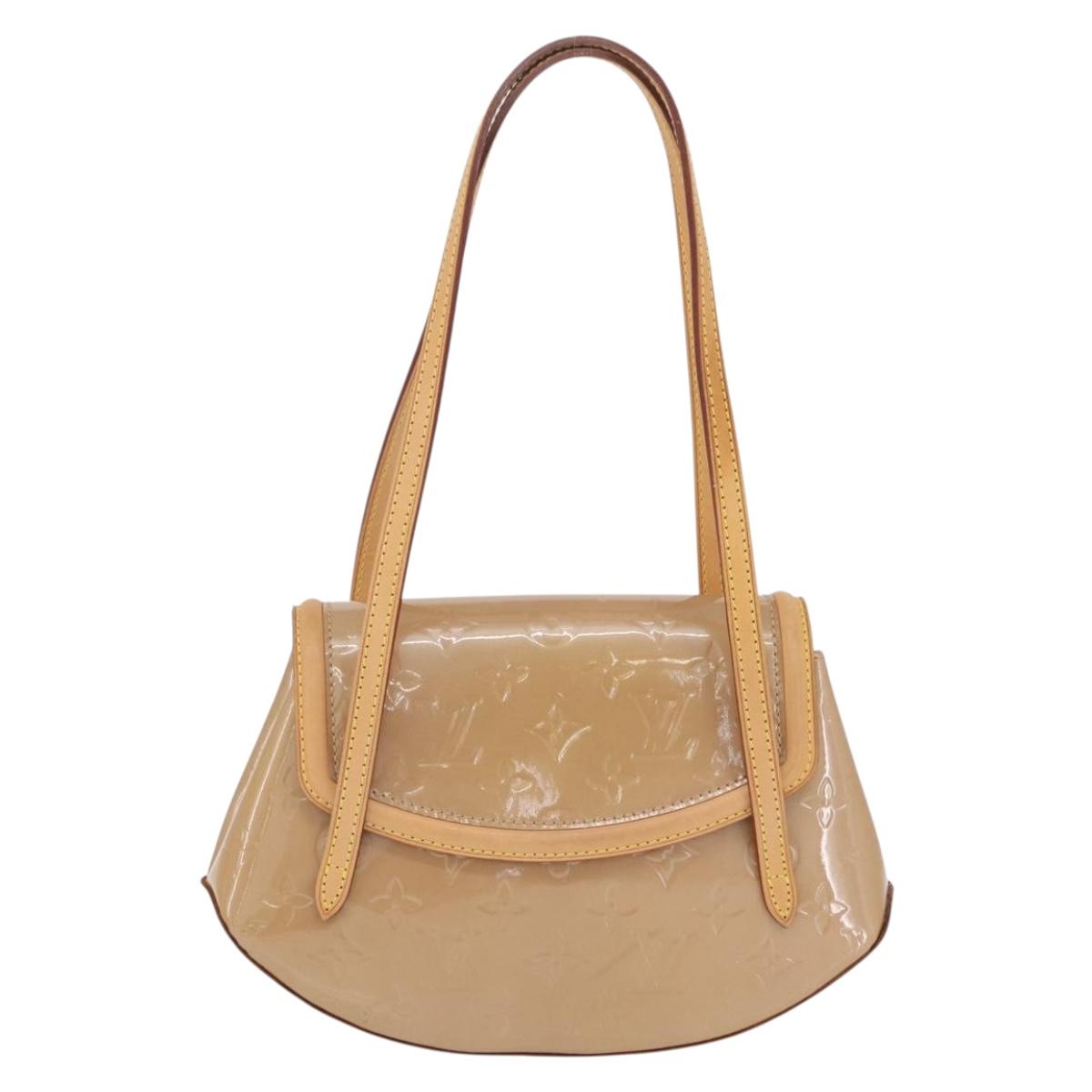 LOUIS VUITTON Vernis Biscayne Bay PM Bag Noisette M91179 LV Auth 209162V