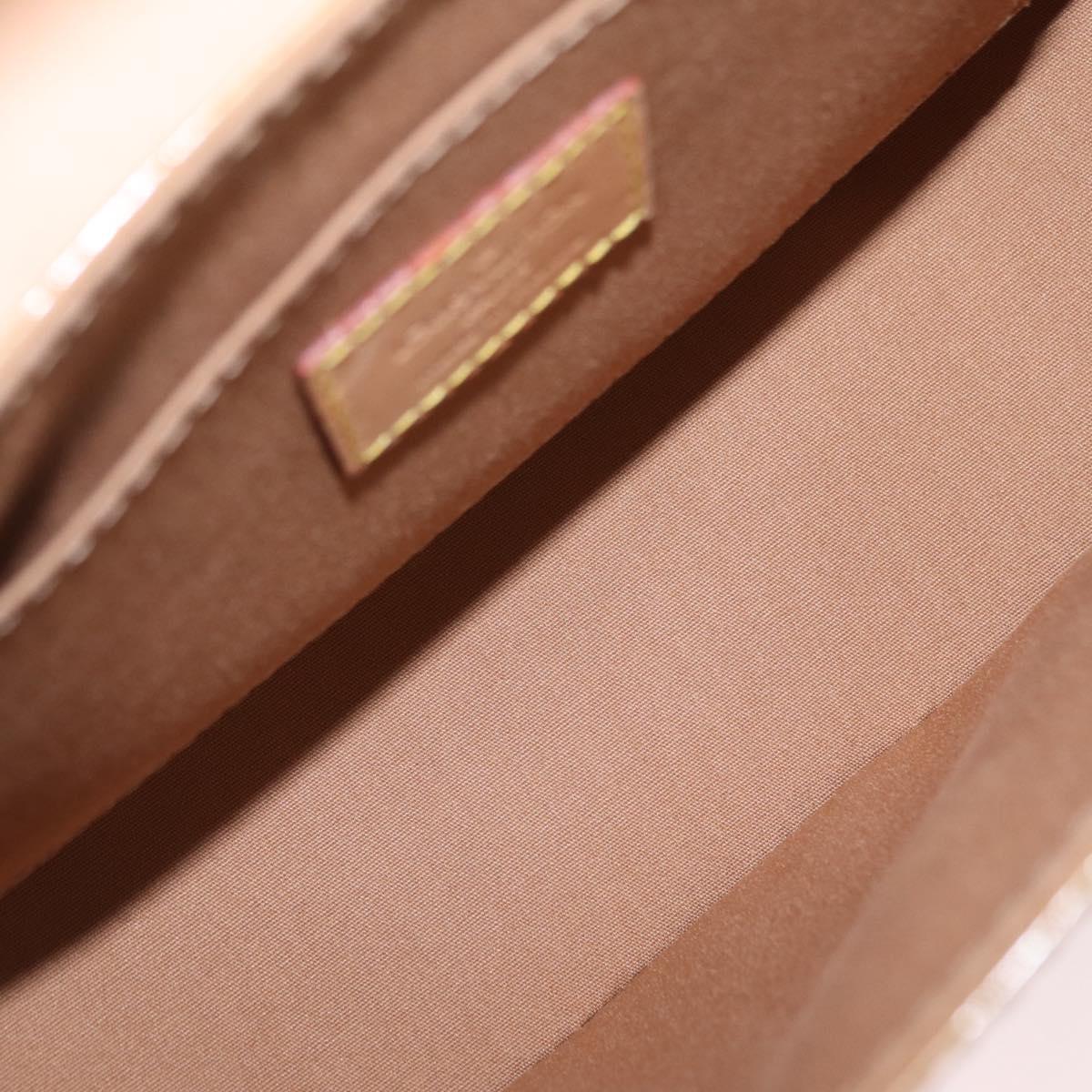 LOUIS VUITTON Vernis Biscayne Bay PM Bag Noisette M91179 LV Auth 209162V