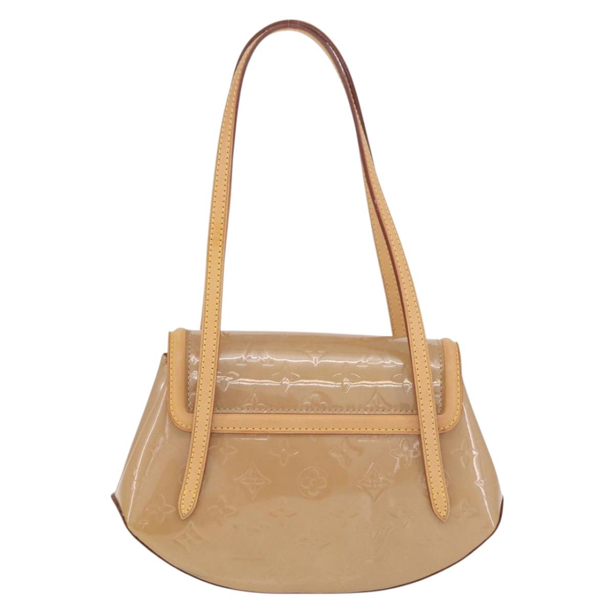 LOUIS VUITTON Vernis Biscayne Bay PM Bag Noisette M91179 LV Auth 209162V