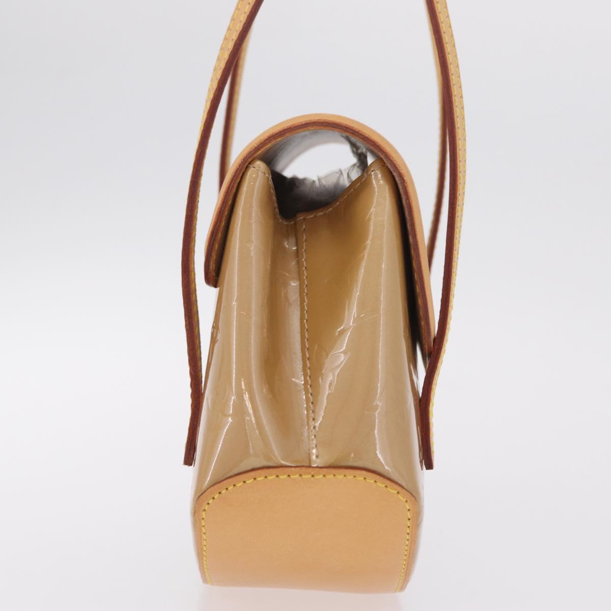 LOUIS VUITTON Vernis Biscayne Bay PM Bag Noisette M91179 LV Auth 209162V