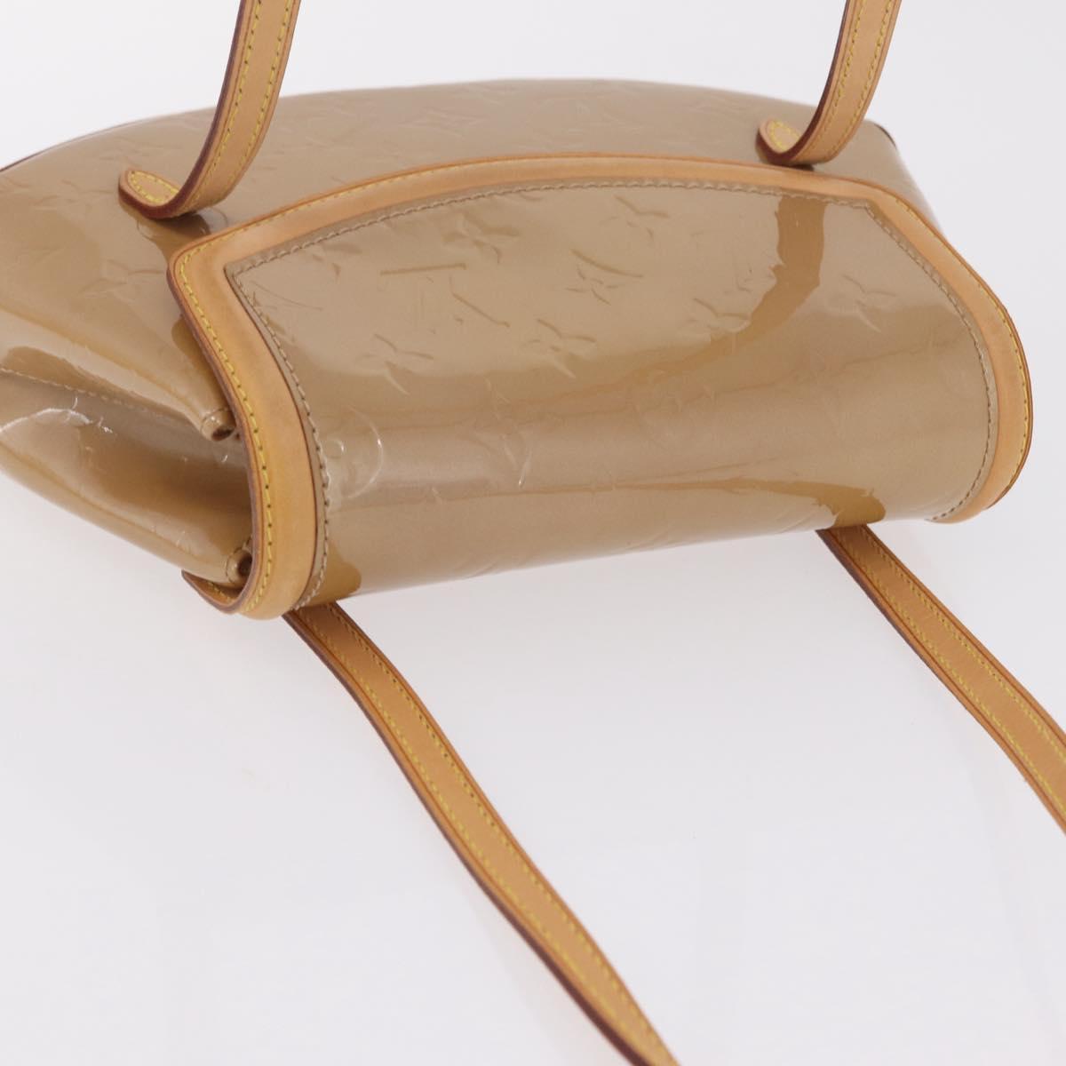 LOUIS VUITTON Vernis Biscayne Bay PM Bag Noisette M91179 LV Auth 209162V