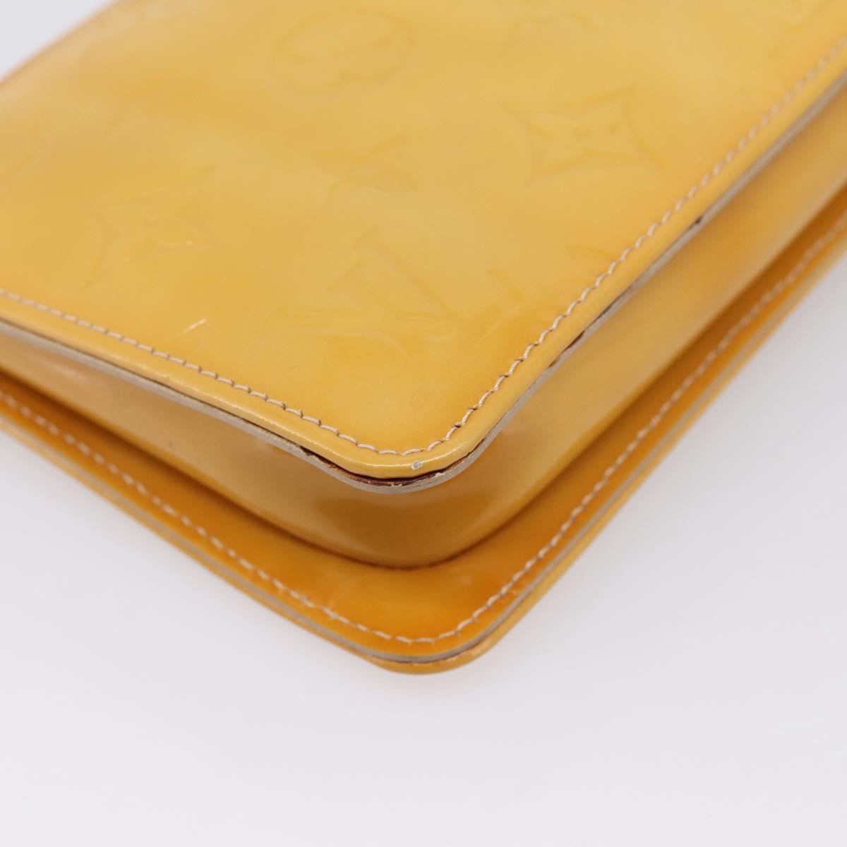 LOUIS VUITTON Monogram Vernis Lexington Pouch Beige M91010 LV Auth 209163A