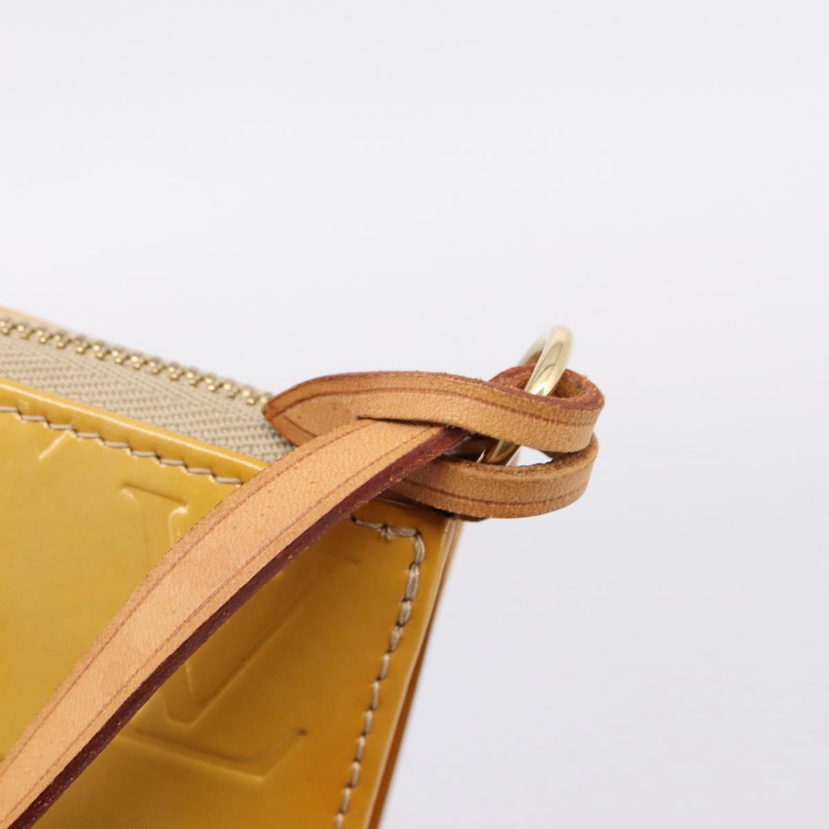LOUIS VUITTON Monogram Vernis Lexington Pouch Beige M91010 LV Auth 209163A