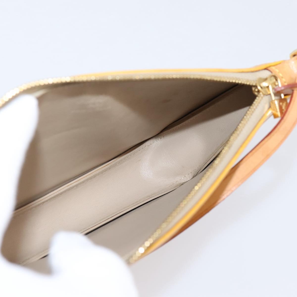 LOUIS VUITTON Monogram Vernis Lexington Pouch Beige M91010 LV Auth 209163A