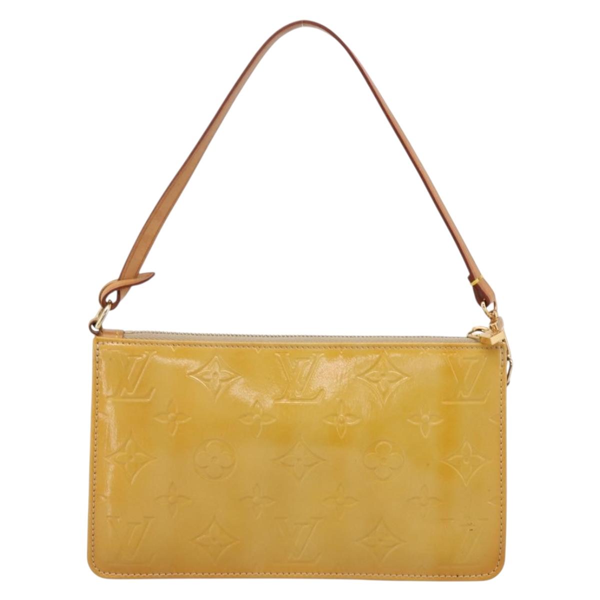 LOUIS VUITTON Monogram Vernis Lexington Pouch Beige M91010 LV Auth 209163A