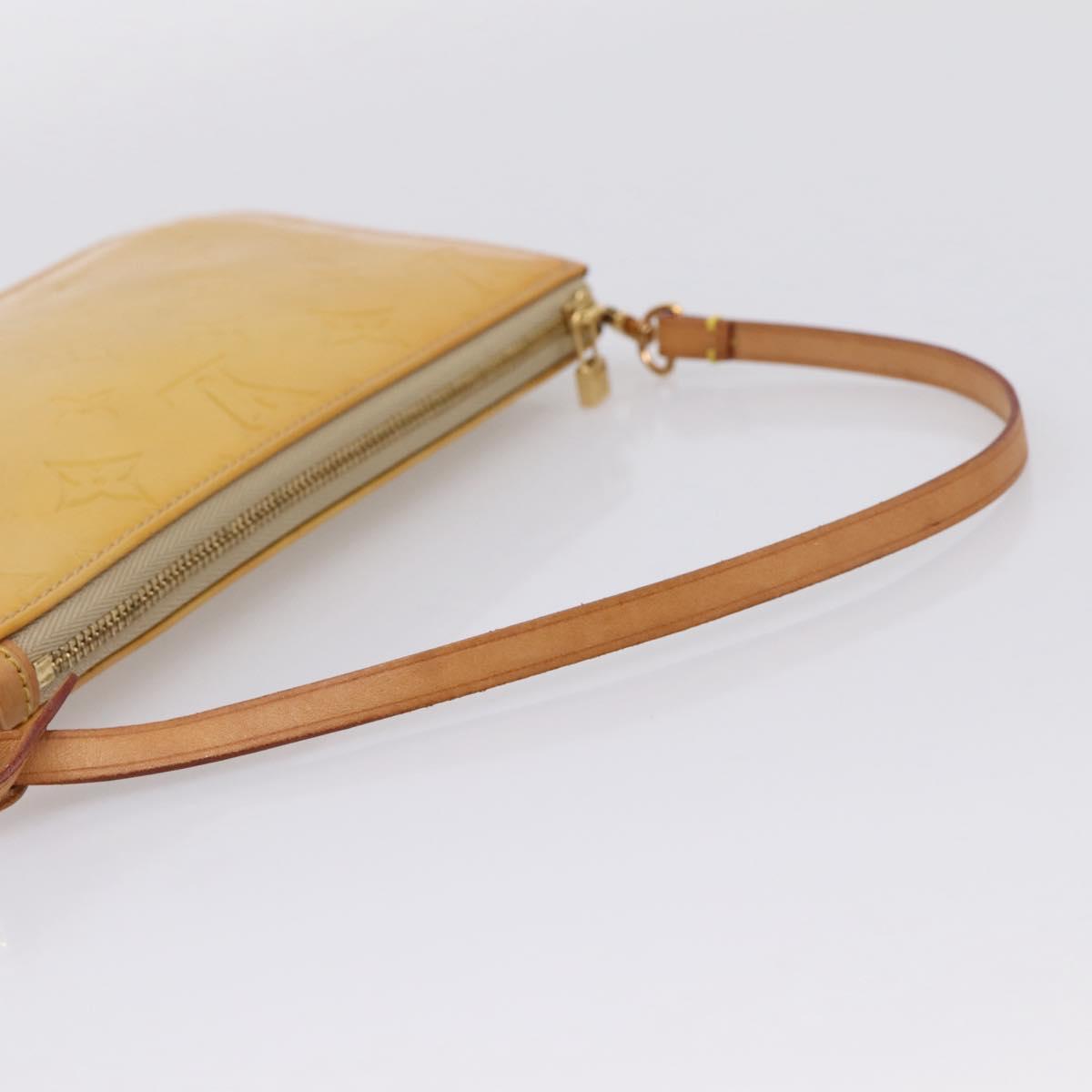 LOUIS VUITTON Monogram Vernis Lexington Pouch Beige M91010 LV Auth 209163A