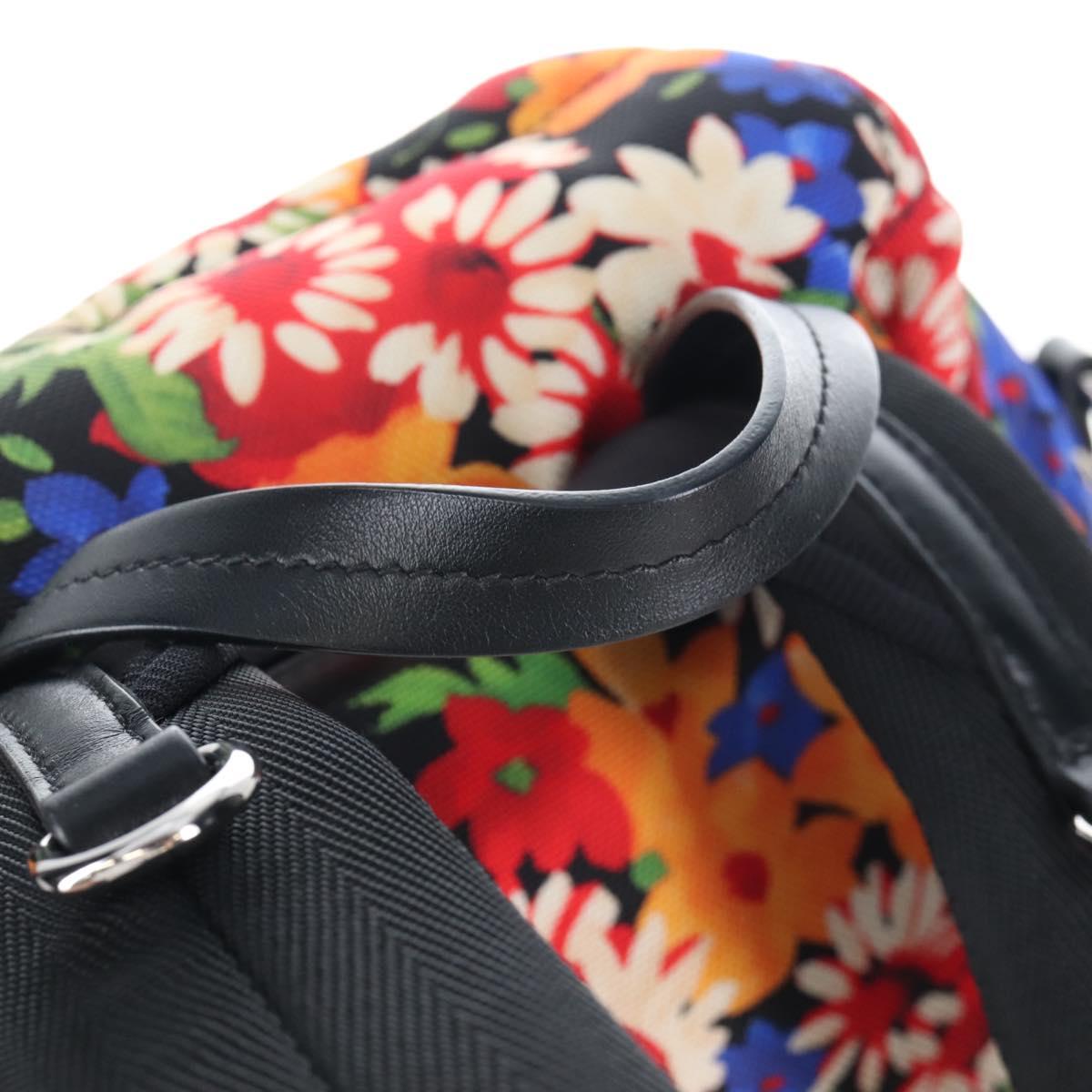 Miu Miu Backpack Canvas Multicolor Silver Auth 209185M