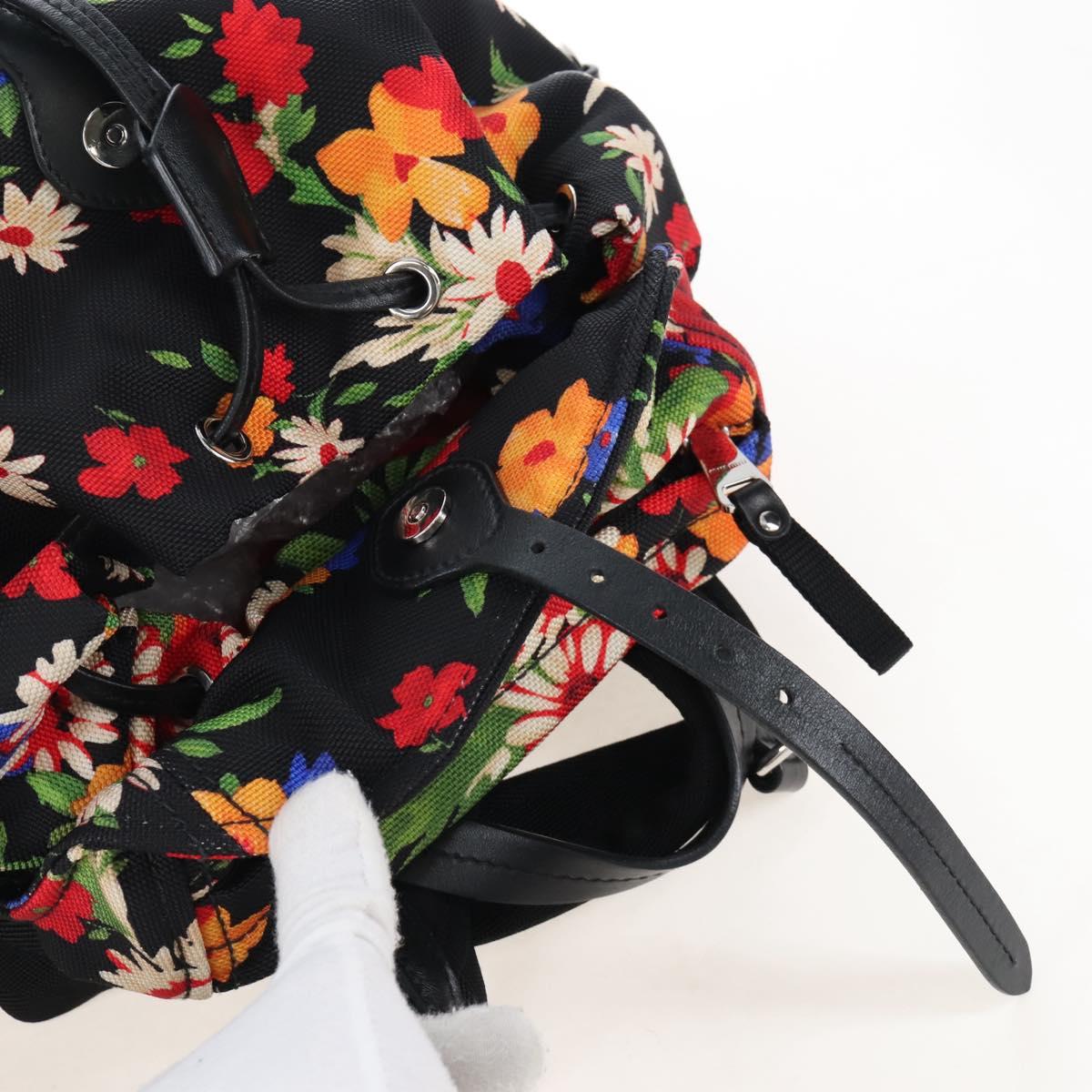 Miu Miu Backpack Canvas Multicolor Silver Auth 209185M