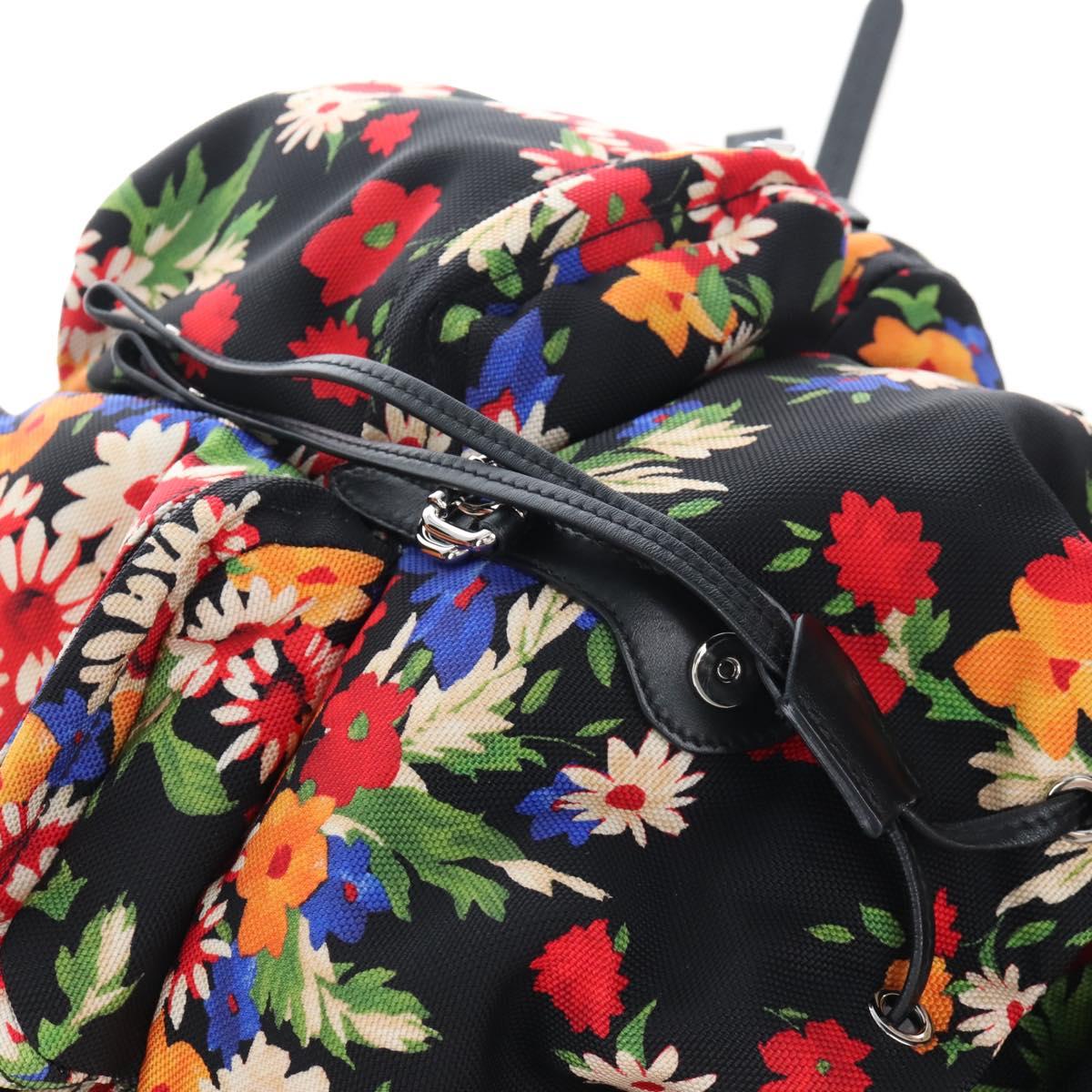 Miu Miu Backpack Canvas Multicolor Silver Auth 209185M