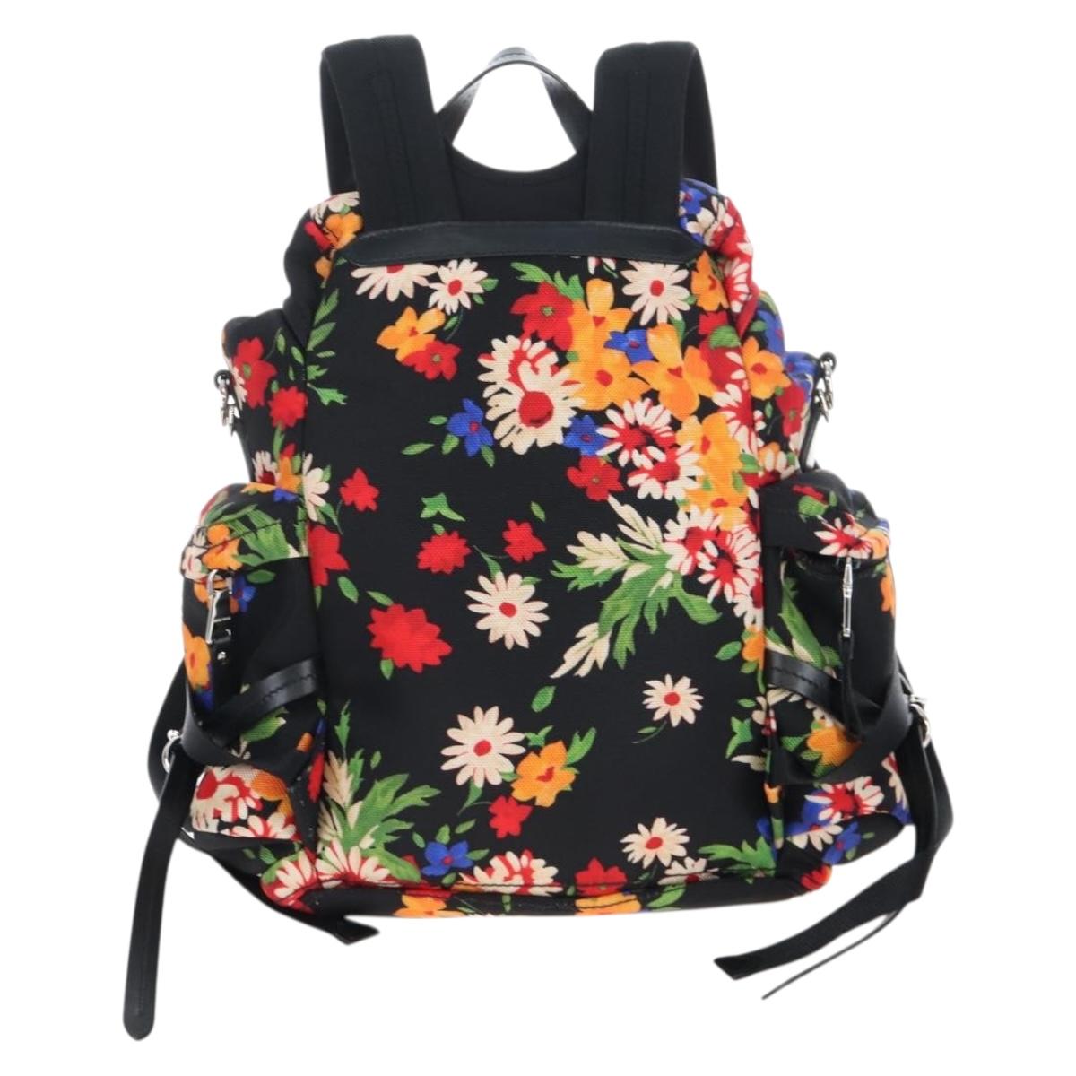 Miu Miu Backpack Canvas Multicolor Silver Auth 209185M