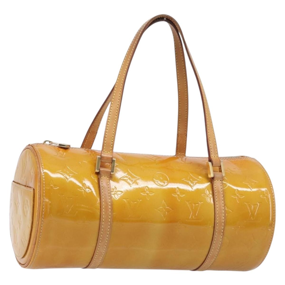 LOUIS VUITTON Monogram Vernis Bedford Hand Bag Beige M91006 LV Auth 209212