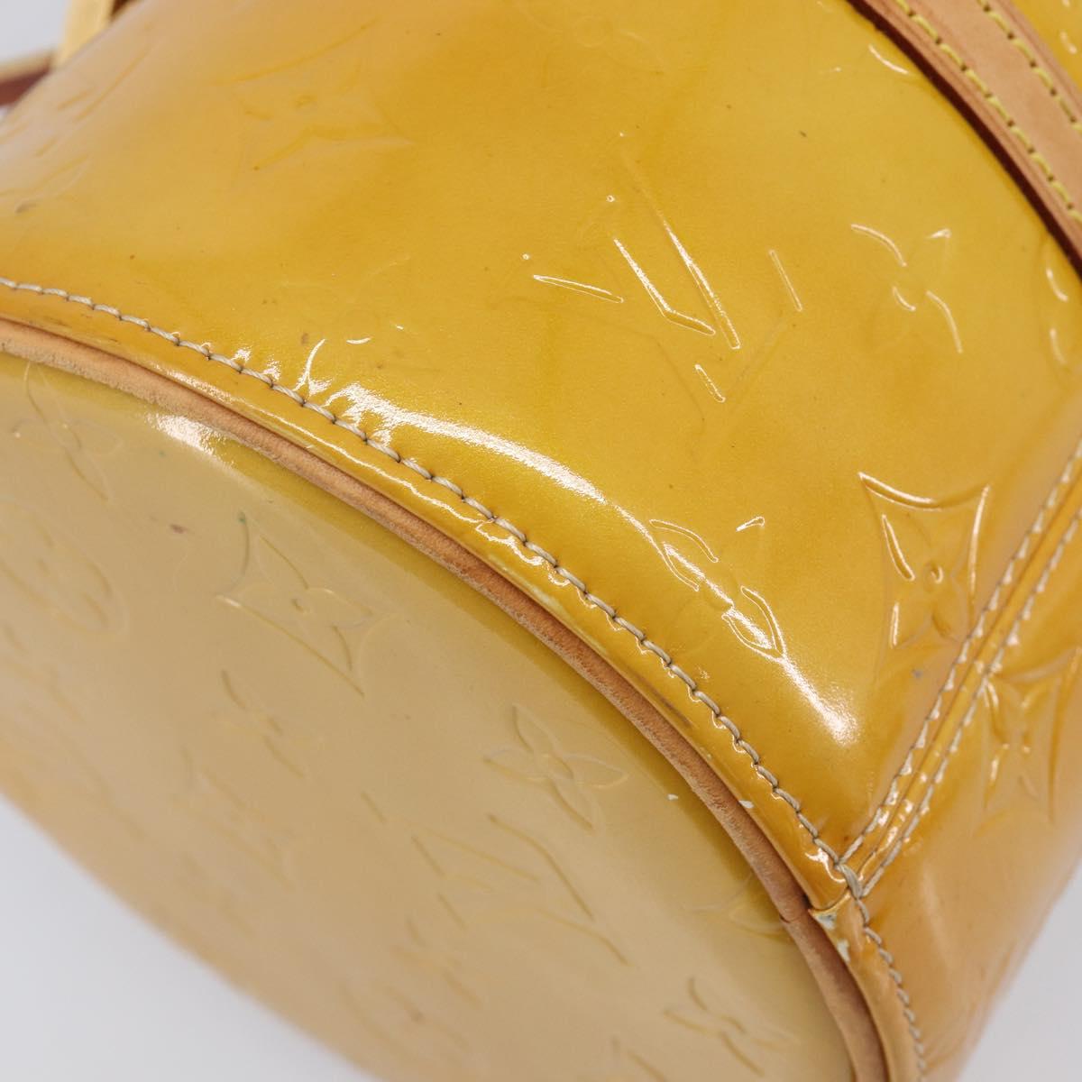 LOUIS VUITTON Monogram Vernis Bedford Hand Bag Beige M91006 LV Auth 209212