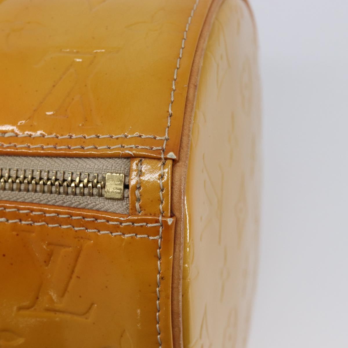 LOUIS VUITTON Monogram Vernis Bedford Hand Bag Beige M91006 LV Auth 209212