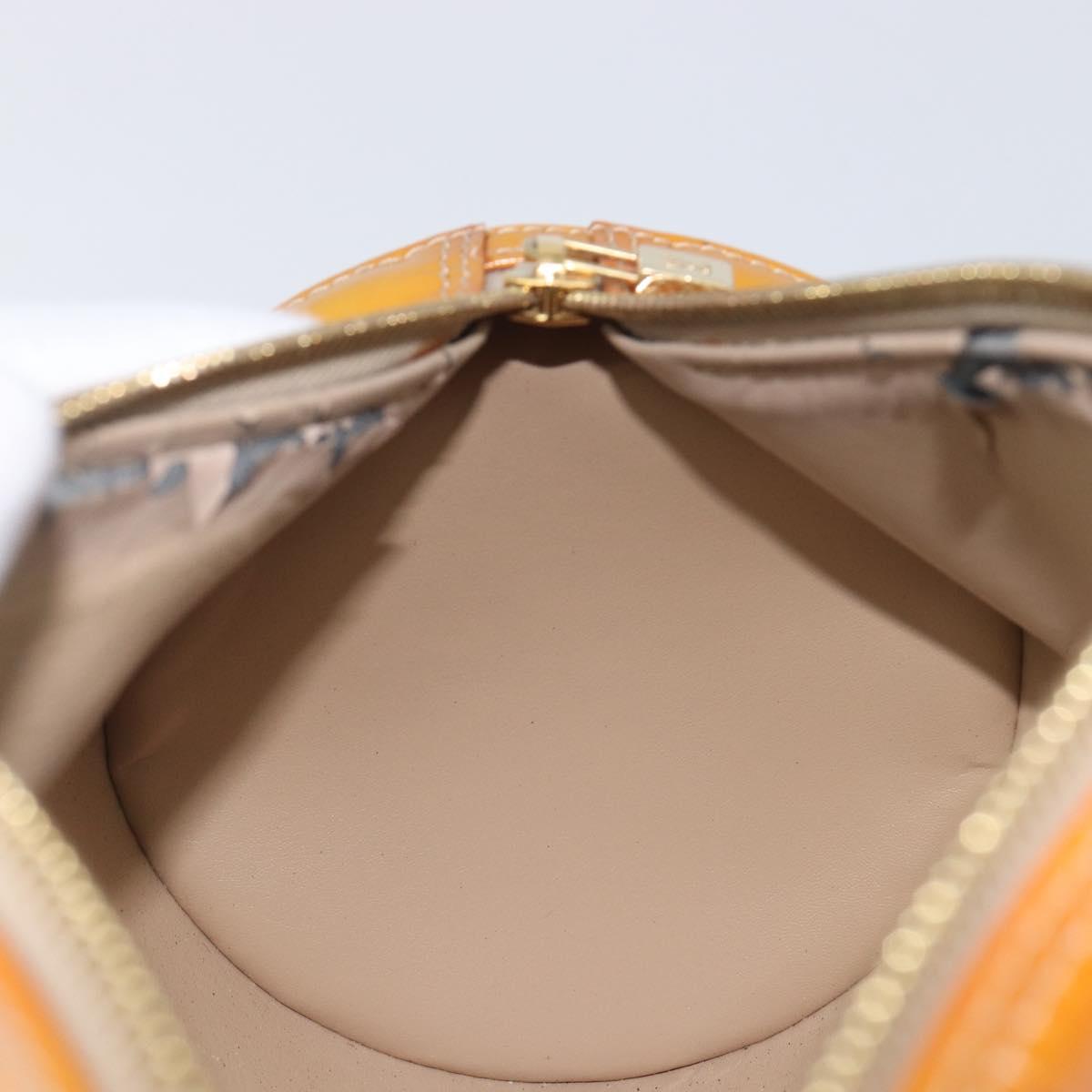 LOUIS VUITTON Monogram Vernis Bedford Hand Bag Beige M91006 LV Auth 209212
