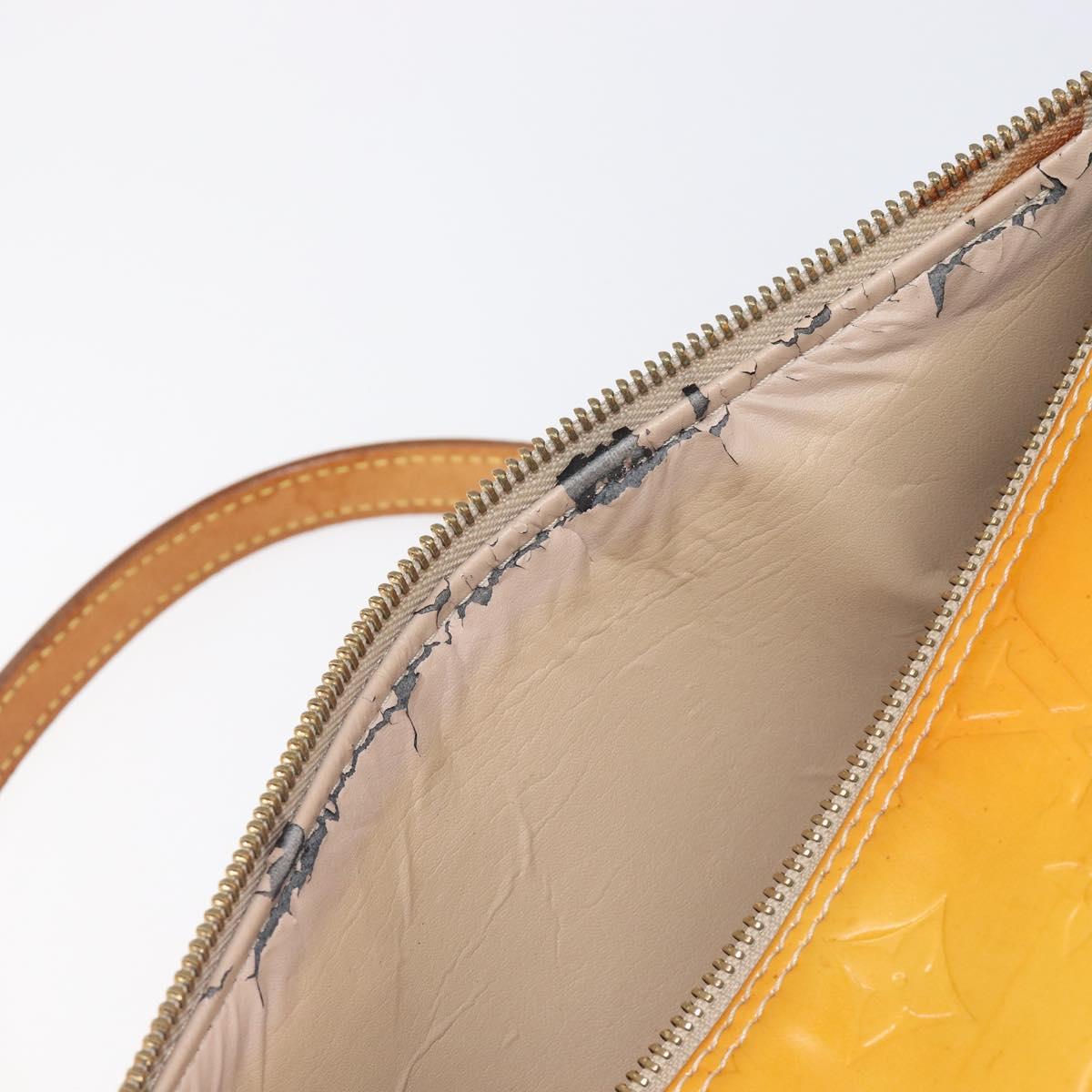 LOUIS VUITTON Monogram Vernis Bedford Hand Bag Beige M91006 LV Auth 209212