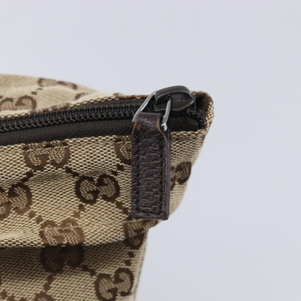 GUCCI GG Canvas Web Sherry Line Tote Bag Beige Silver 131230 Auth 209216A