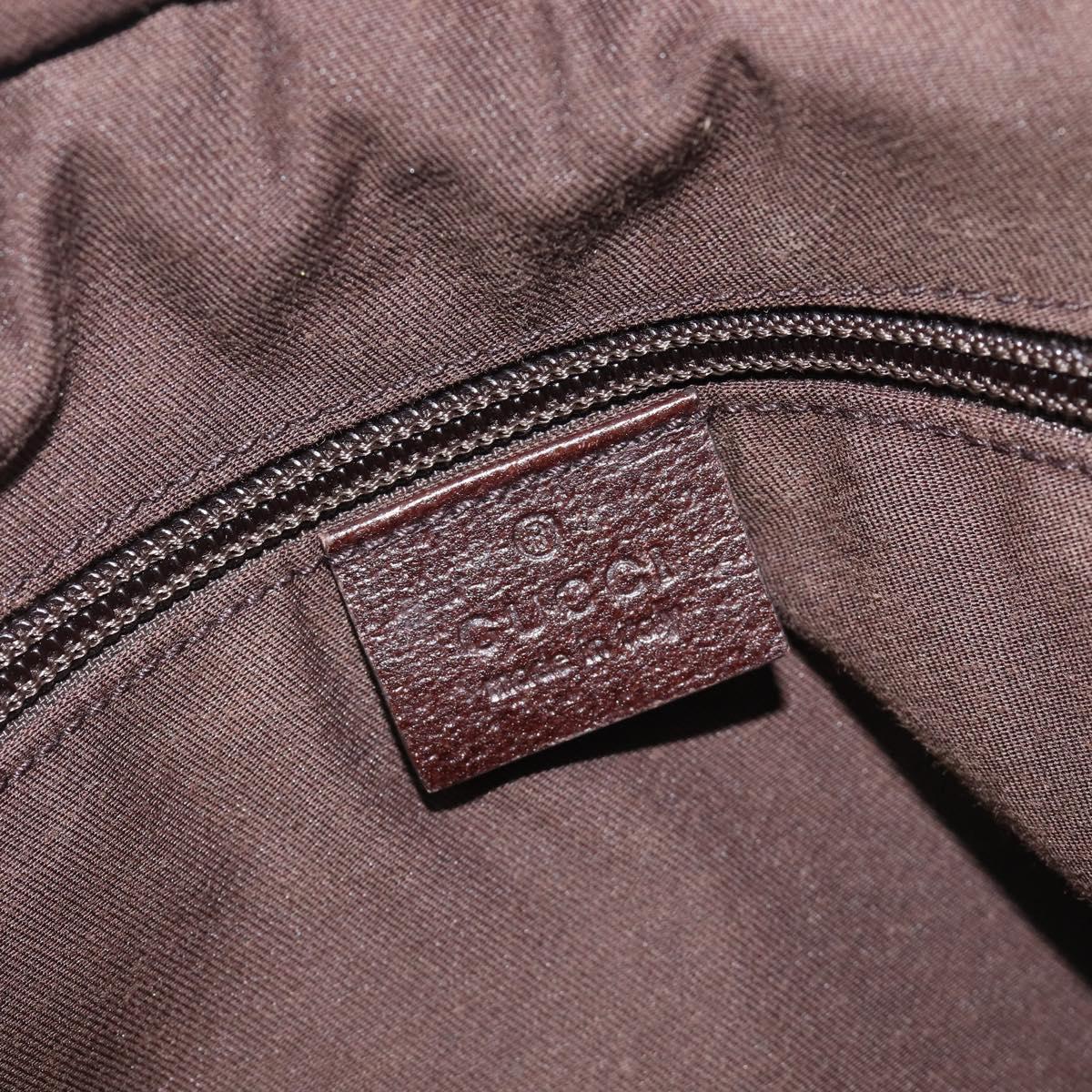 GUCCI GG Canvas Web Sherry Line Tote Bag Beige Silver 131230 Auth 209216A
