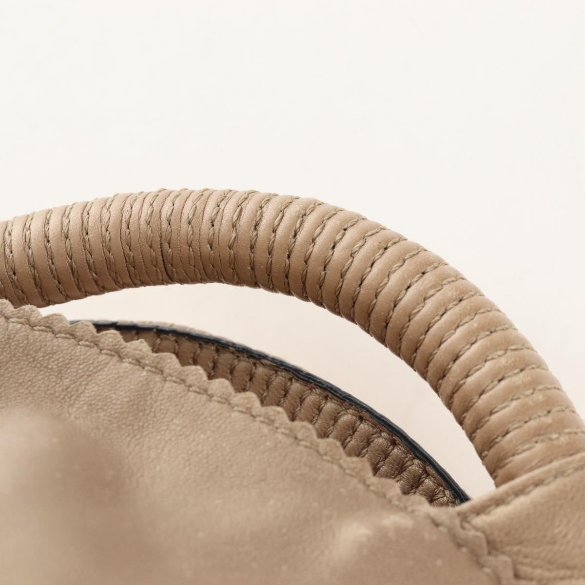 LOEWE Nappa Aire Hand Bag Leather Gold Beige Auth 209217A