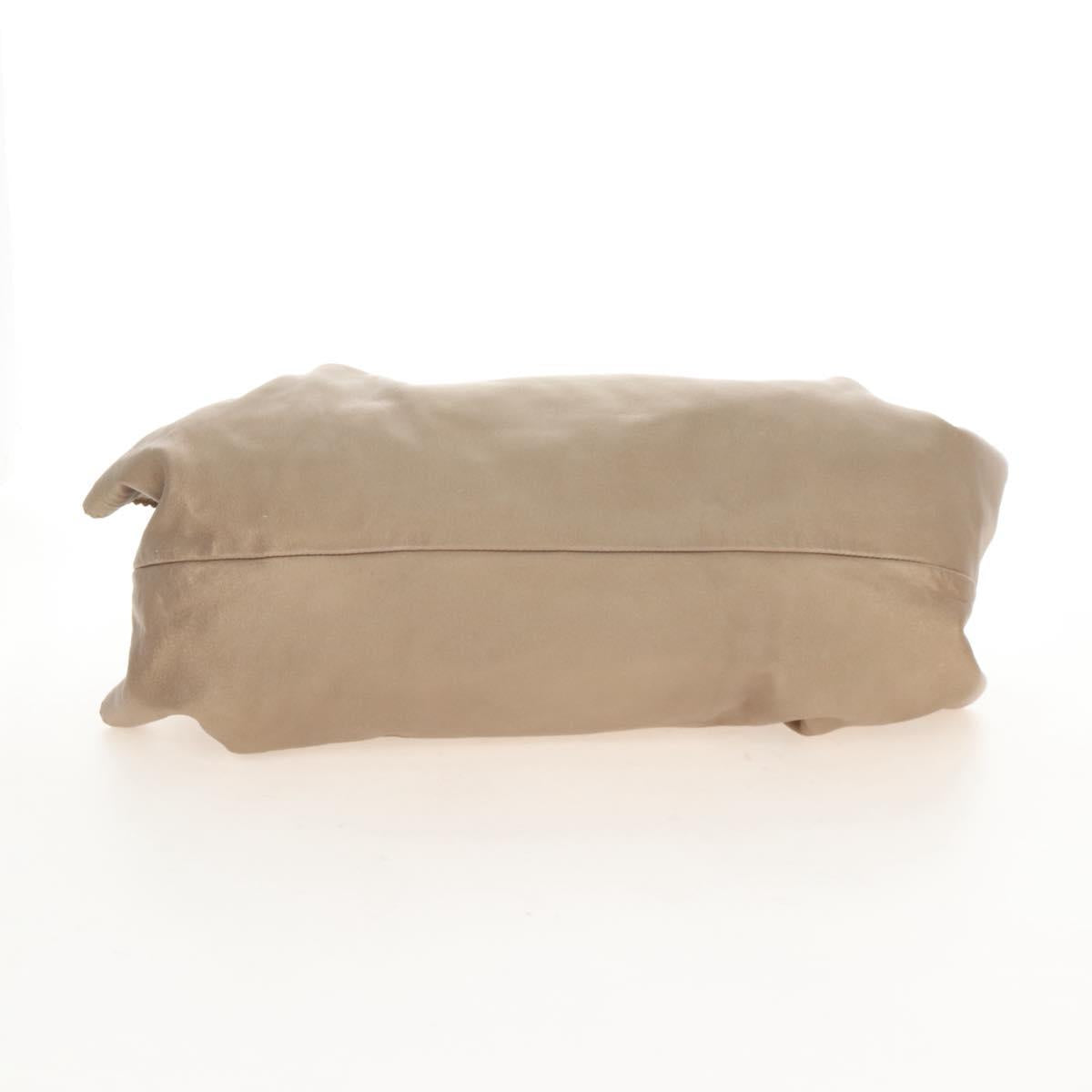 LOEWE Nappa Aire Hand Bag Leather Gold Beige Auth 209217A