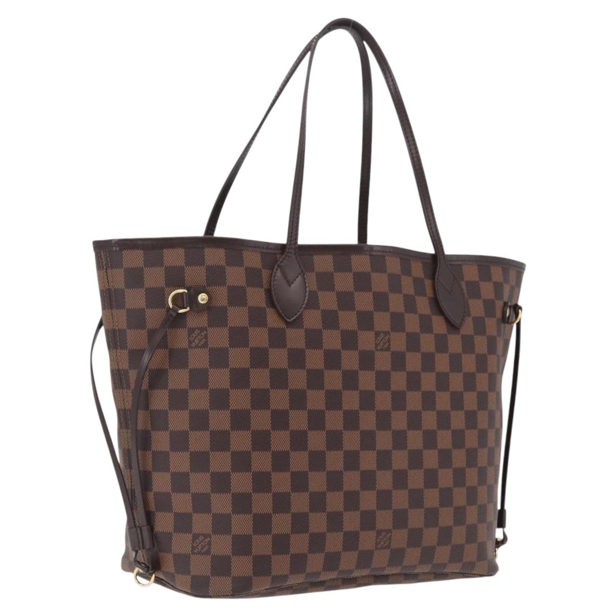 LOUIS VUITTON Damier Ebene Neverfull MM Tote Bag N51105 LV Auth 209219V