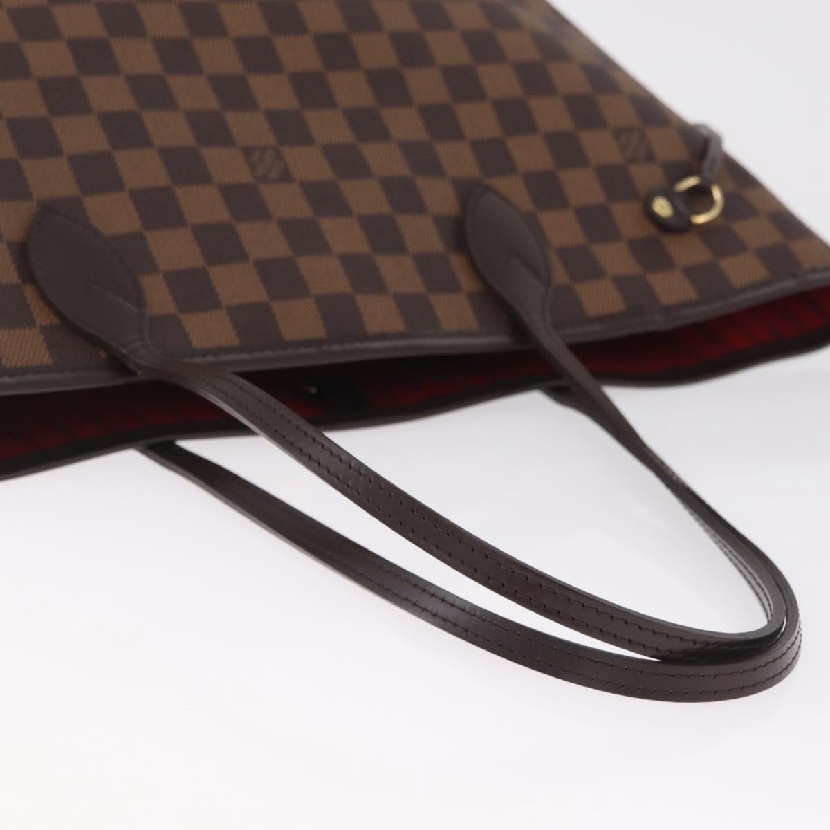LOUIS VUITTON Damier Ebene Neverfull MM Tote Bag N51105 LV Auth 209219V