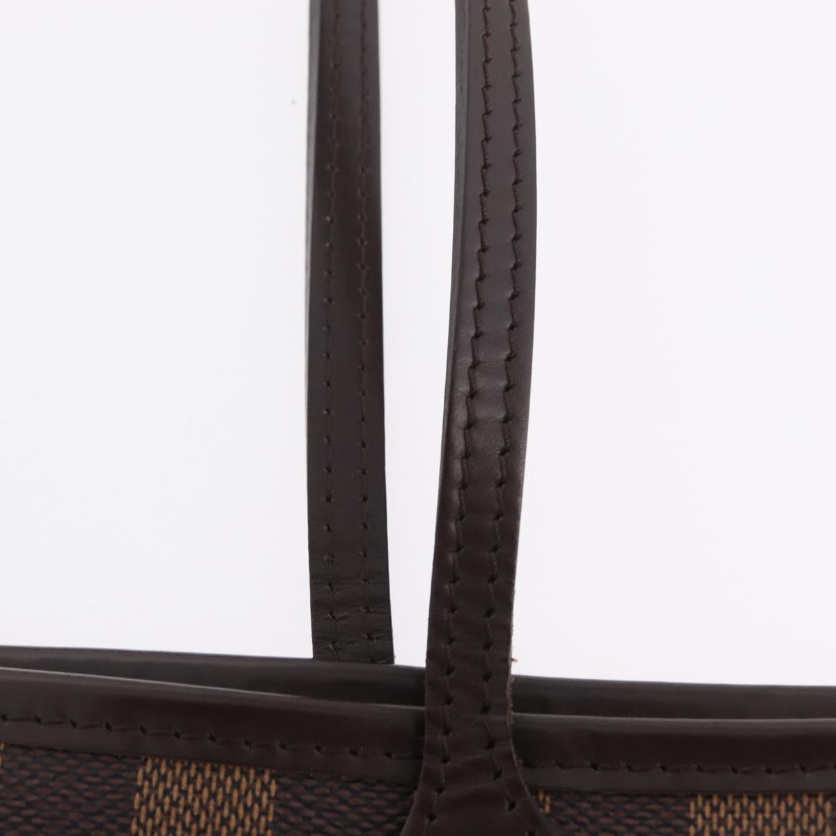 LOUIS VUITTON Damier Ebene Neverfull MM Tote Bag N51105 LV Auth 209219V